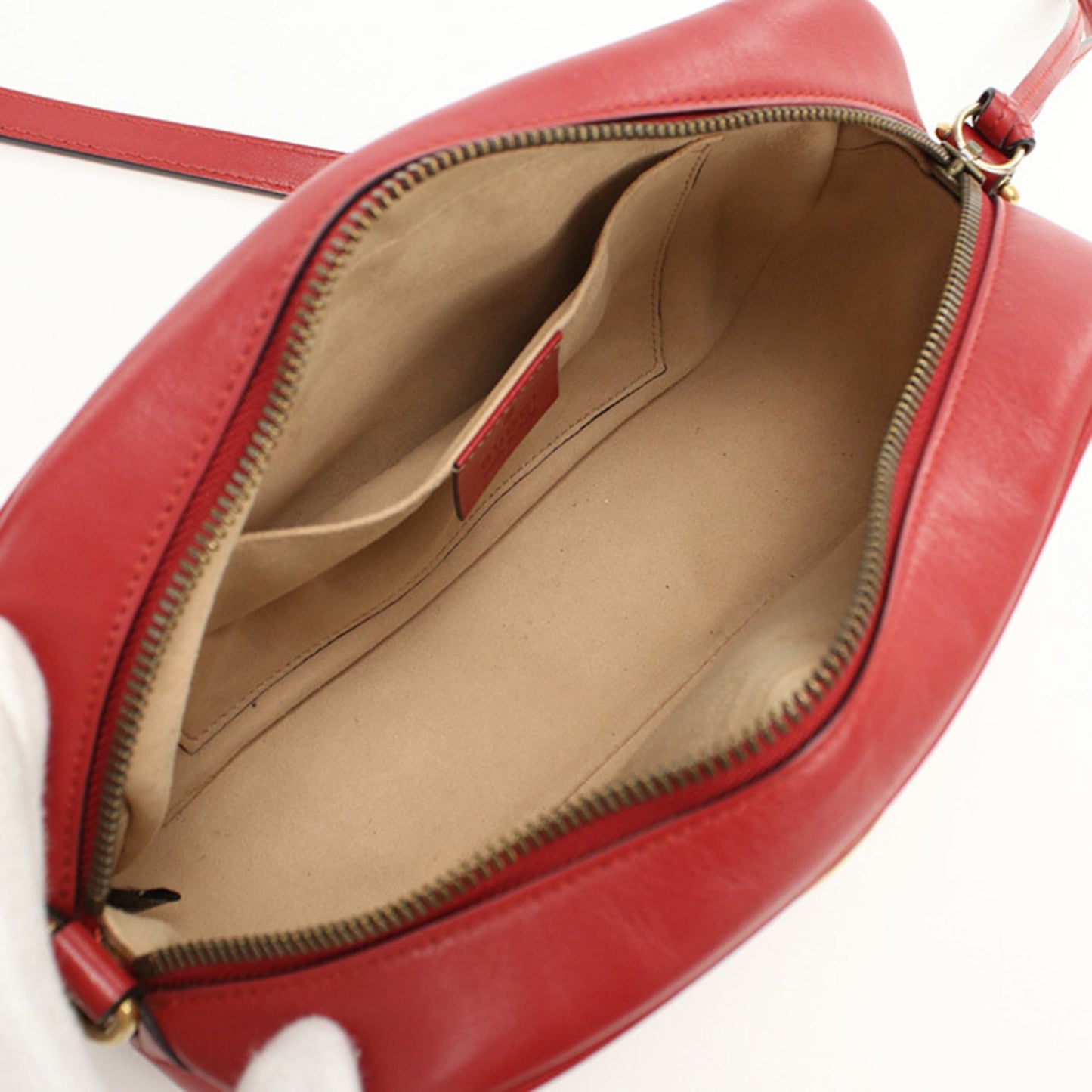 Gucci Red Color Leather Shoulder Bag ( )