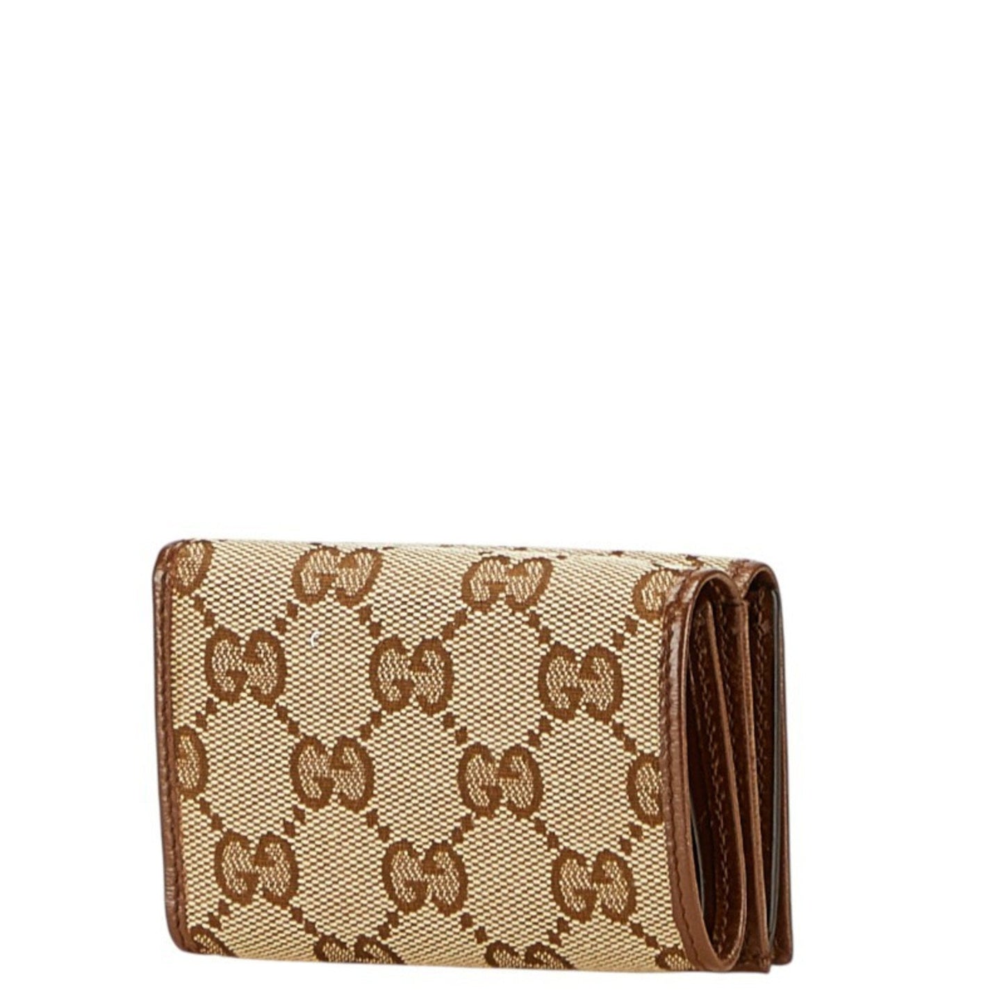 Gucci Brown Canvas Leather Wallet (Bi-Fold) ( )