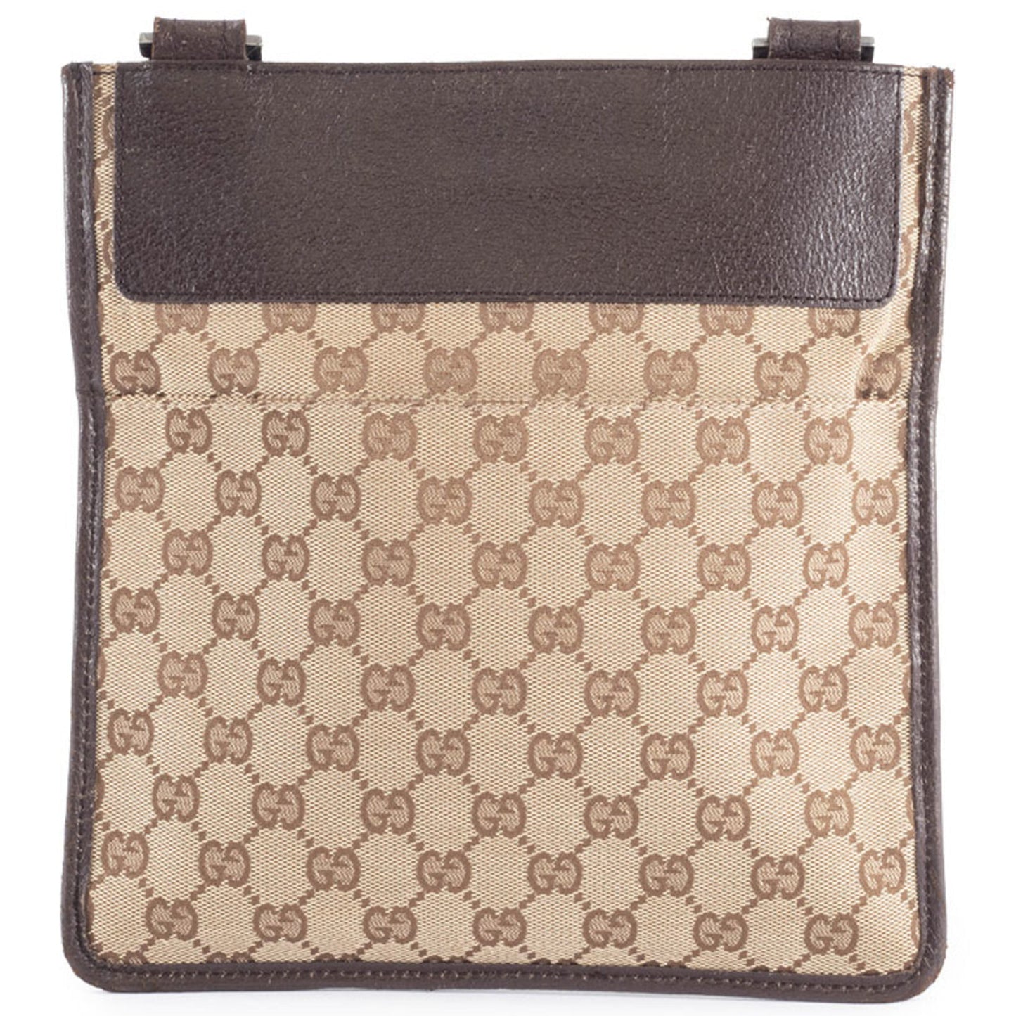 Gucci Gg Canvas Beige Brown Gg Canvas Leather Shoulder Bag ( )
