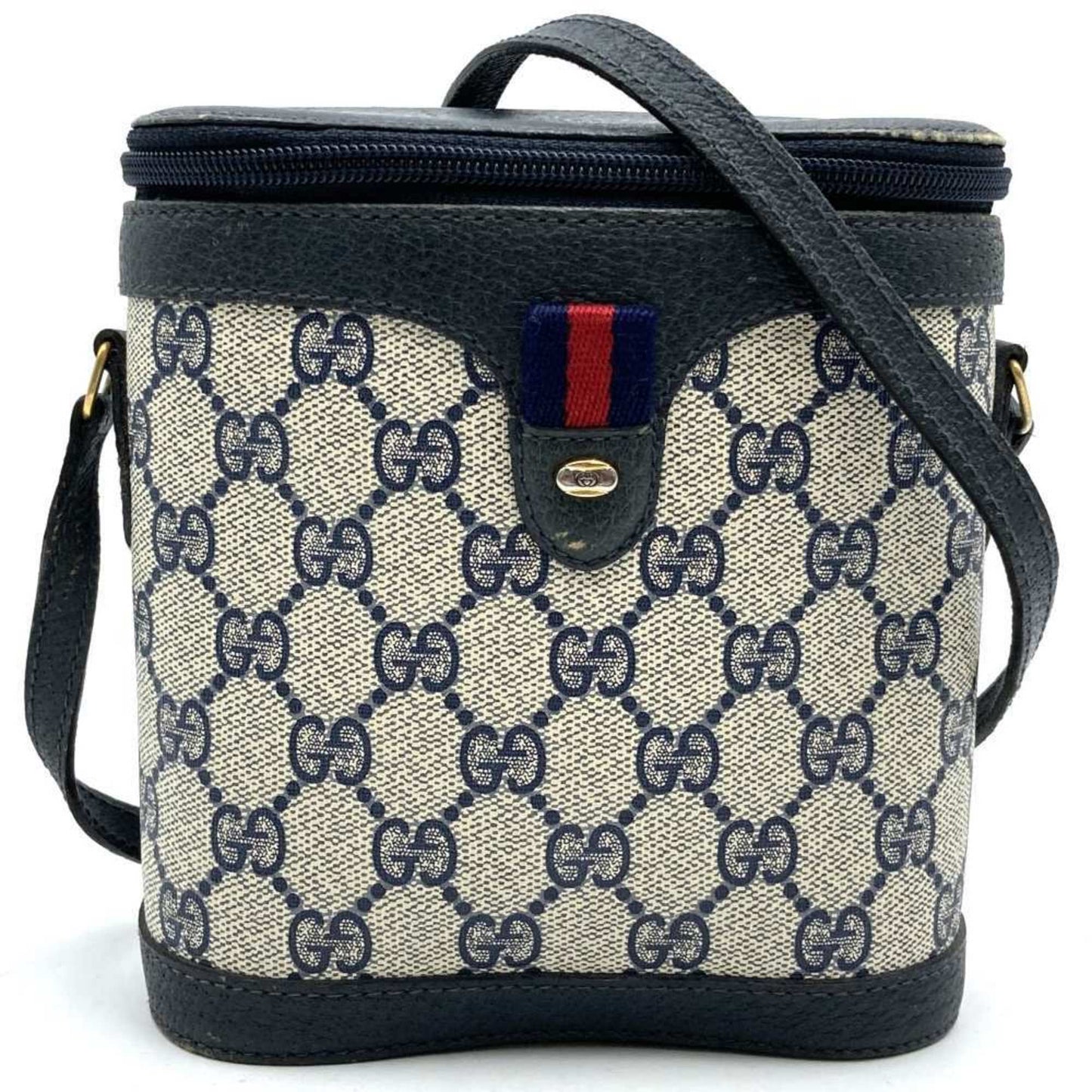 Gucci Navy Gg Supreme Canvas Shoulder Bag