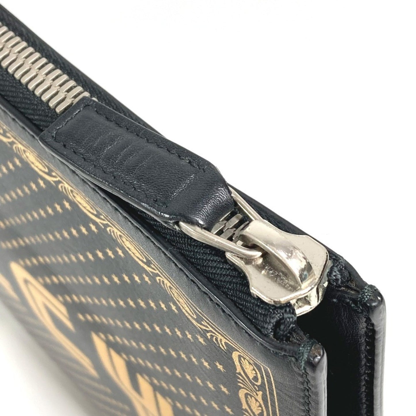 Gucci Black Leather Clutch Bag Pouch ( )