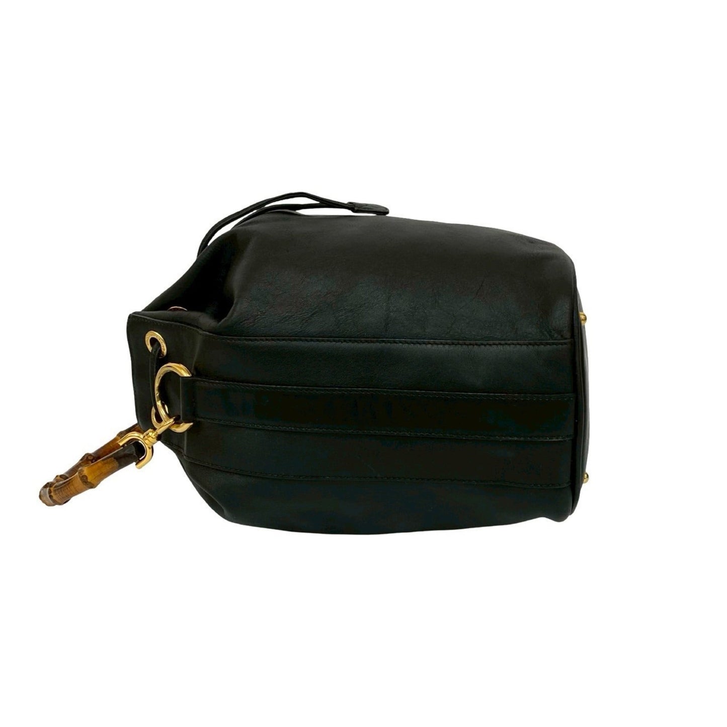 Gucci Black Leather Handbag Shoulder Bag ( )