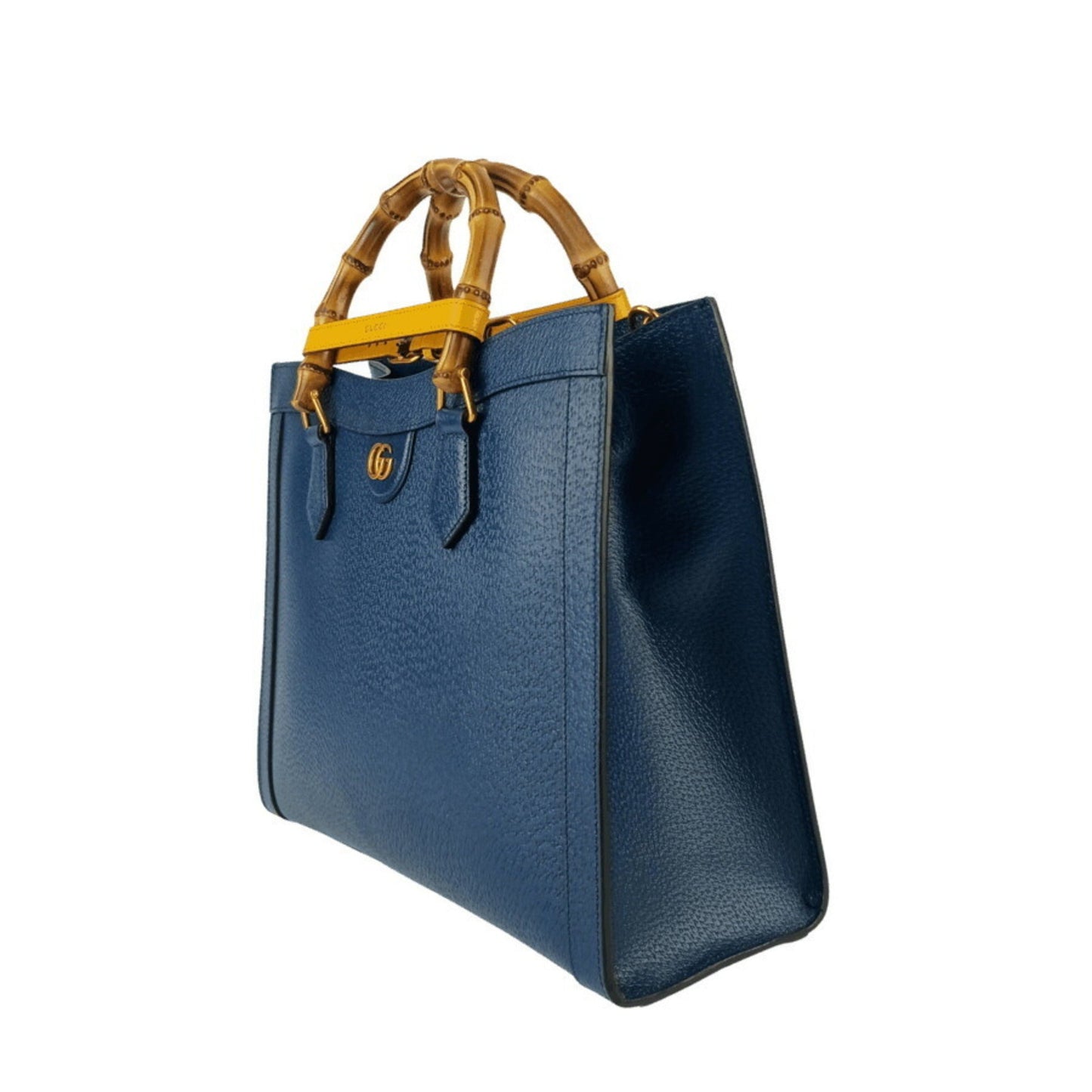 Gucci Royal Blue Leather Handbag Shoulder Bag Tote Bag ( )