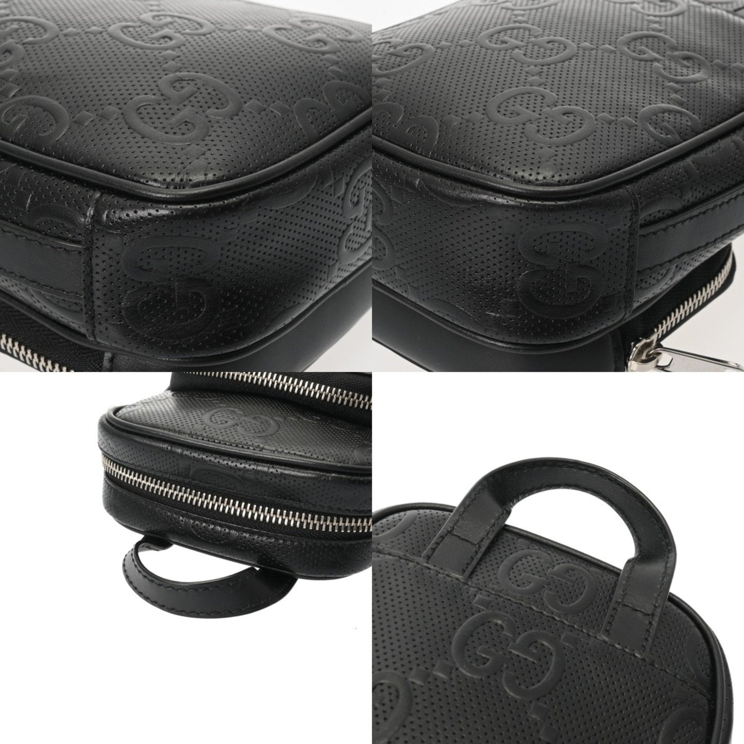 Gucci Black Leather Shoulder Bag ( )