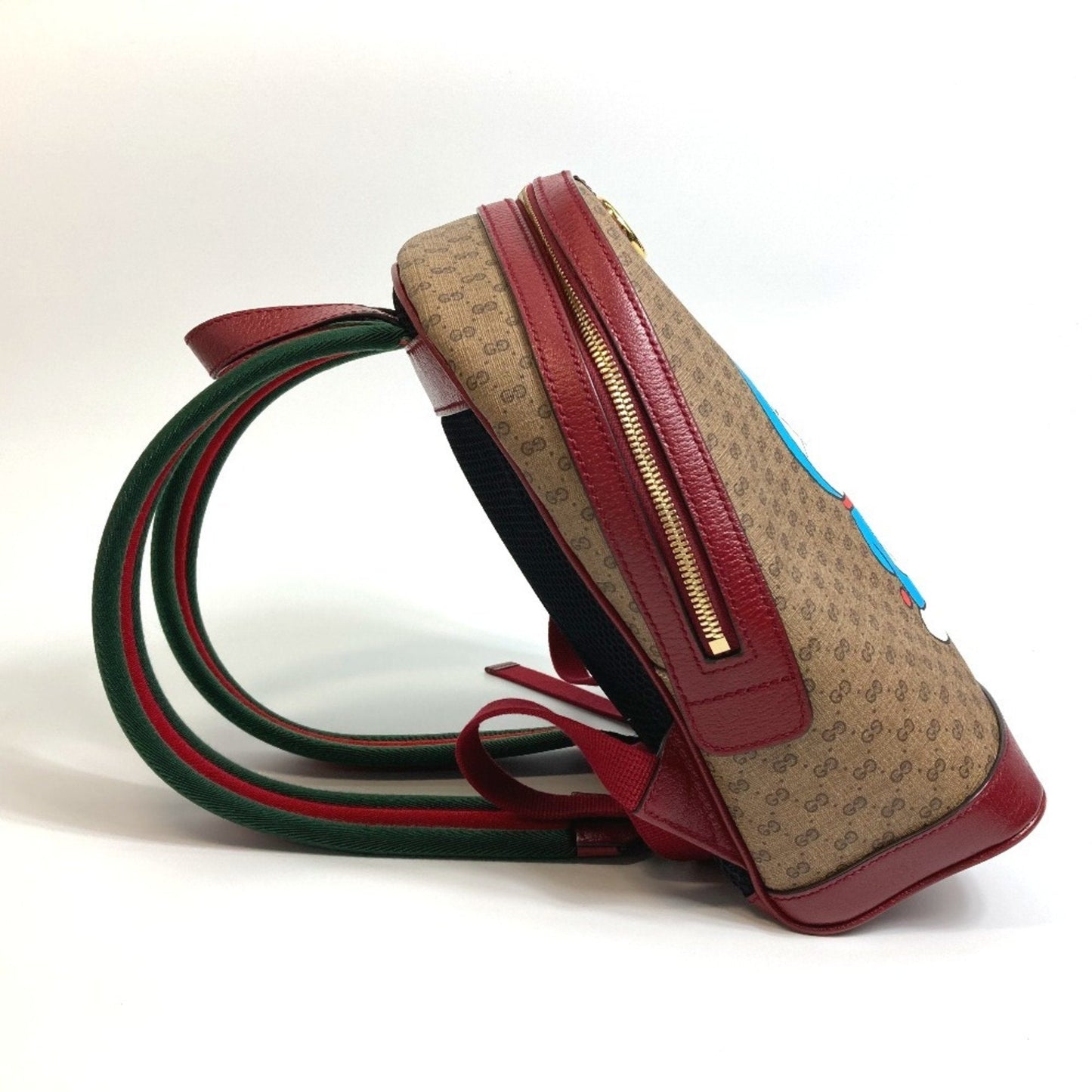 Gucci Beige Red Color Pvc Leather Backpack ( )