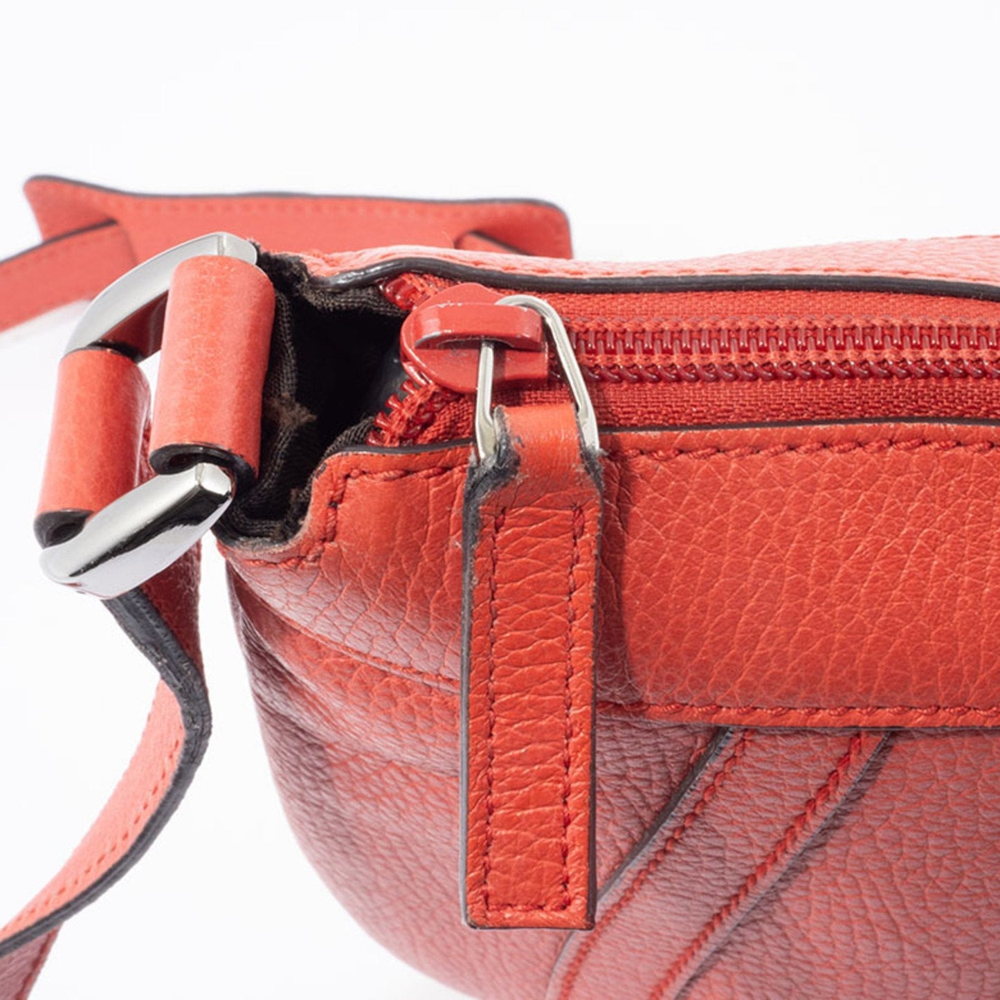 Gucci Abbey Red Color Leather Shoulder Bag ( )