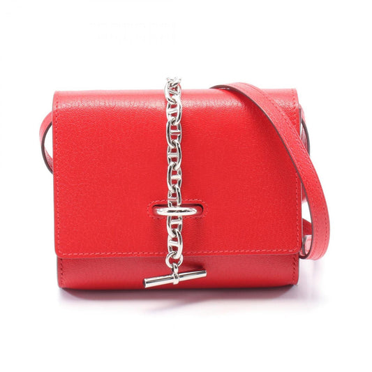 Hermes Red Color Chevre Leather Shoulder Bag ( )
