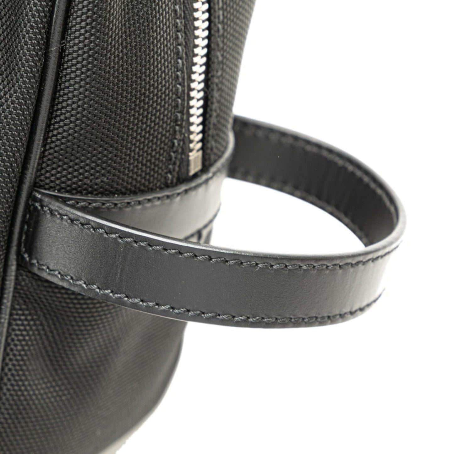 Gucci Sherry Line Black Nylon Leather Clutch Bag ( )