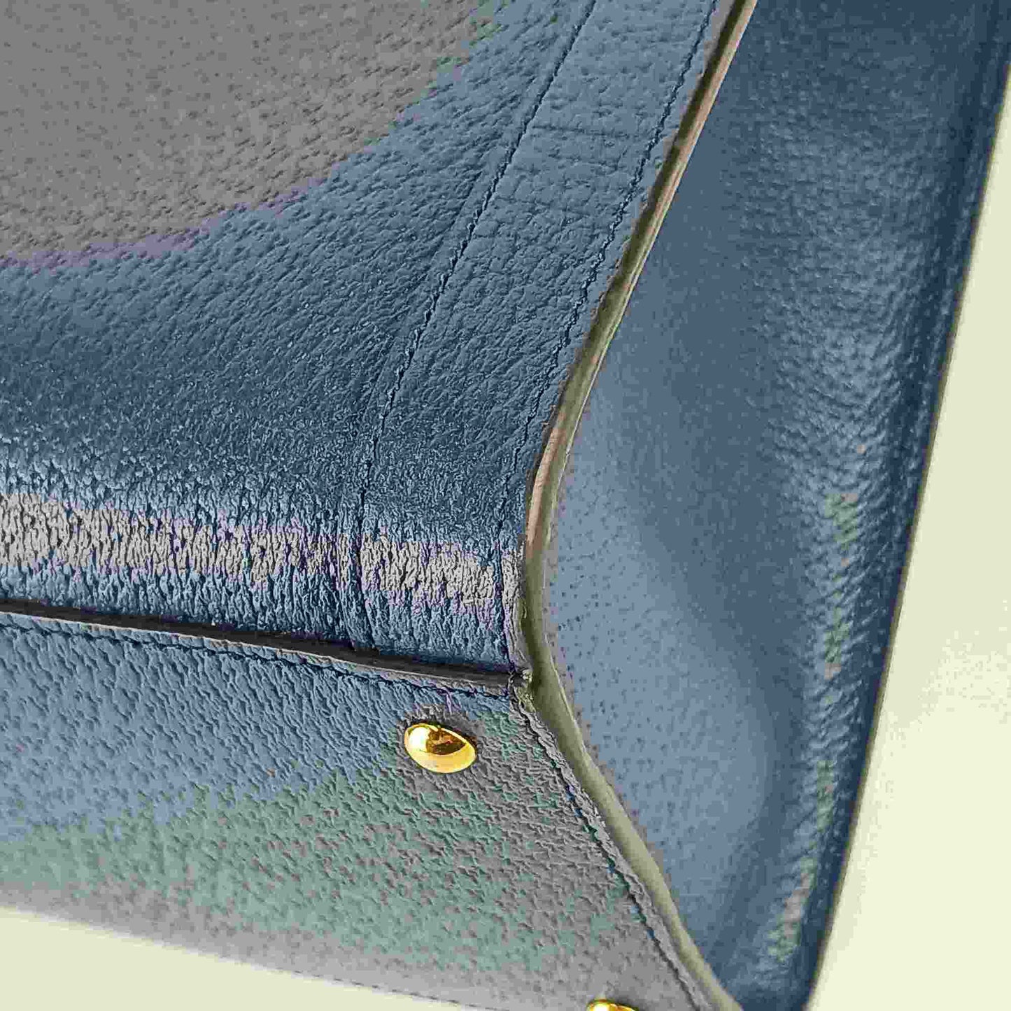 Gucci Royal Blue Leather Handbag Shoulder Bag Tote Bag ( )