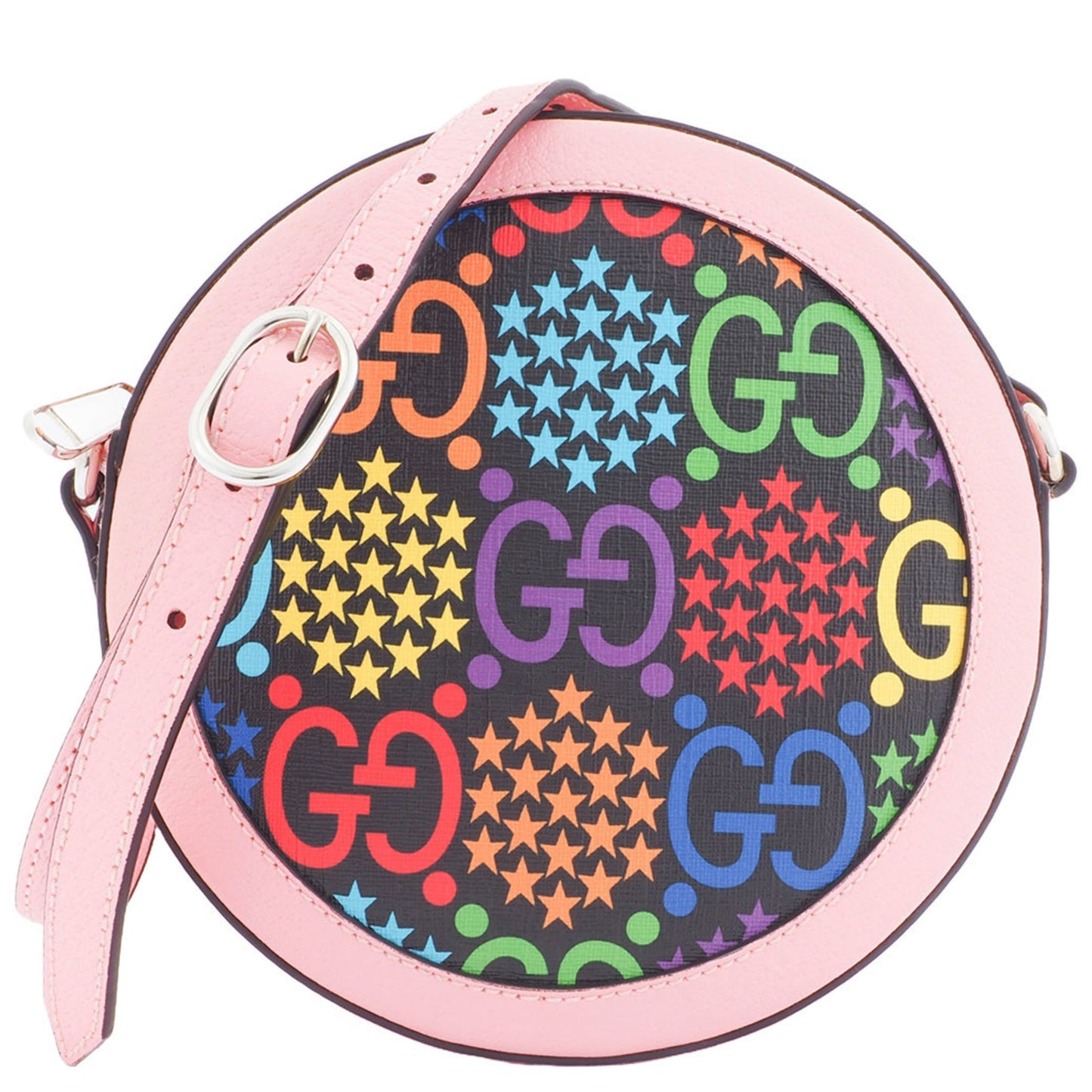 Gucci Multi-Color Pink Pvc Leather Shoulder Bag ( )