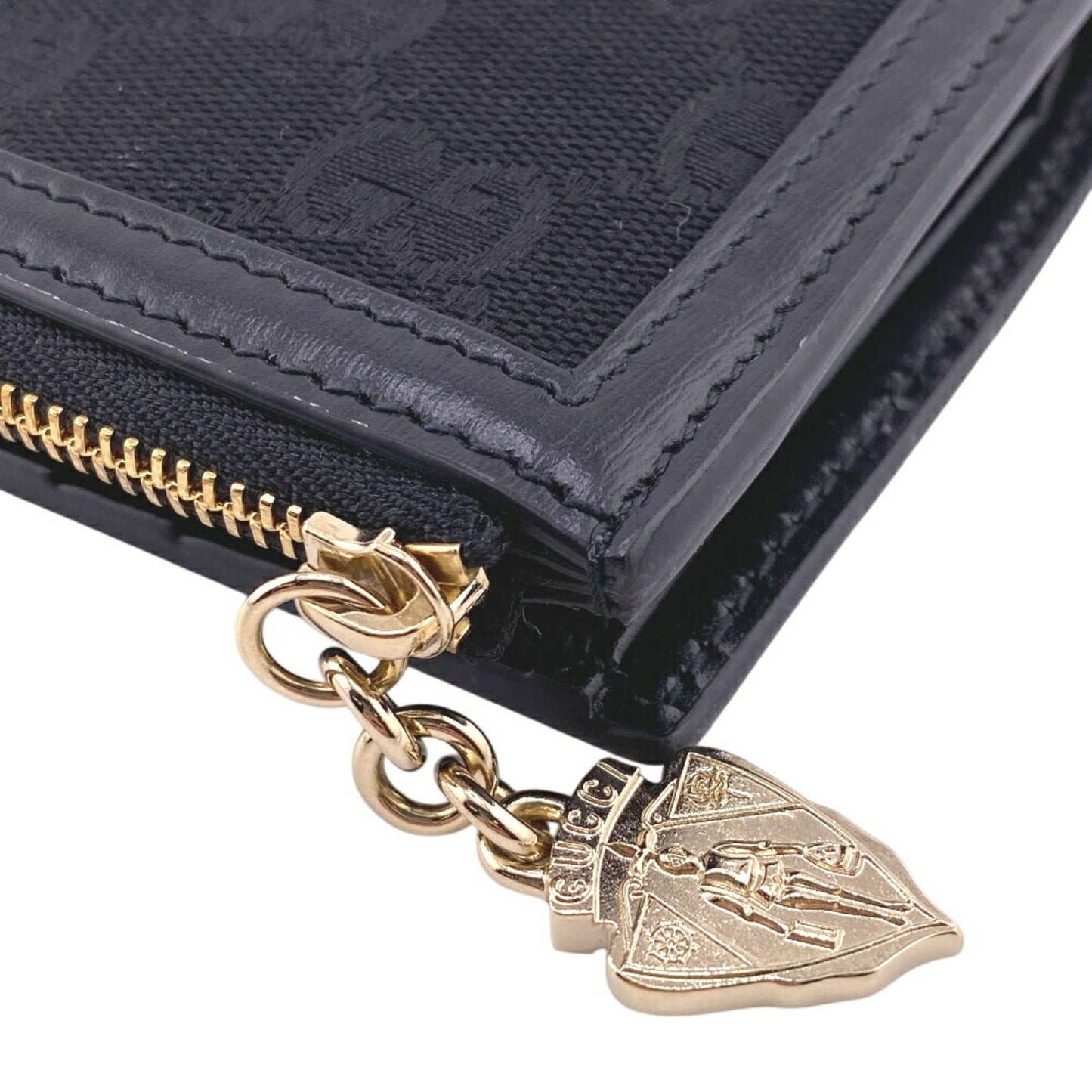 Gucci Black Canvas Leather Wallet (Bi-Fold)