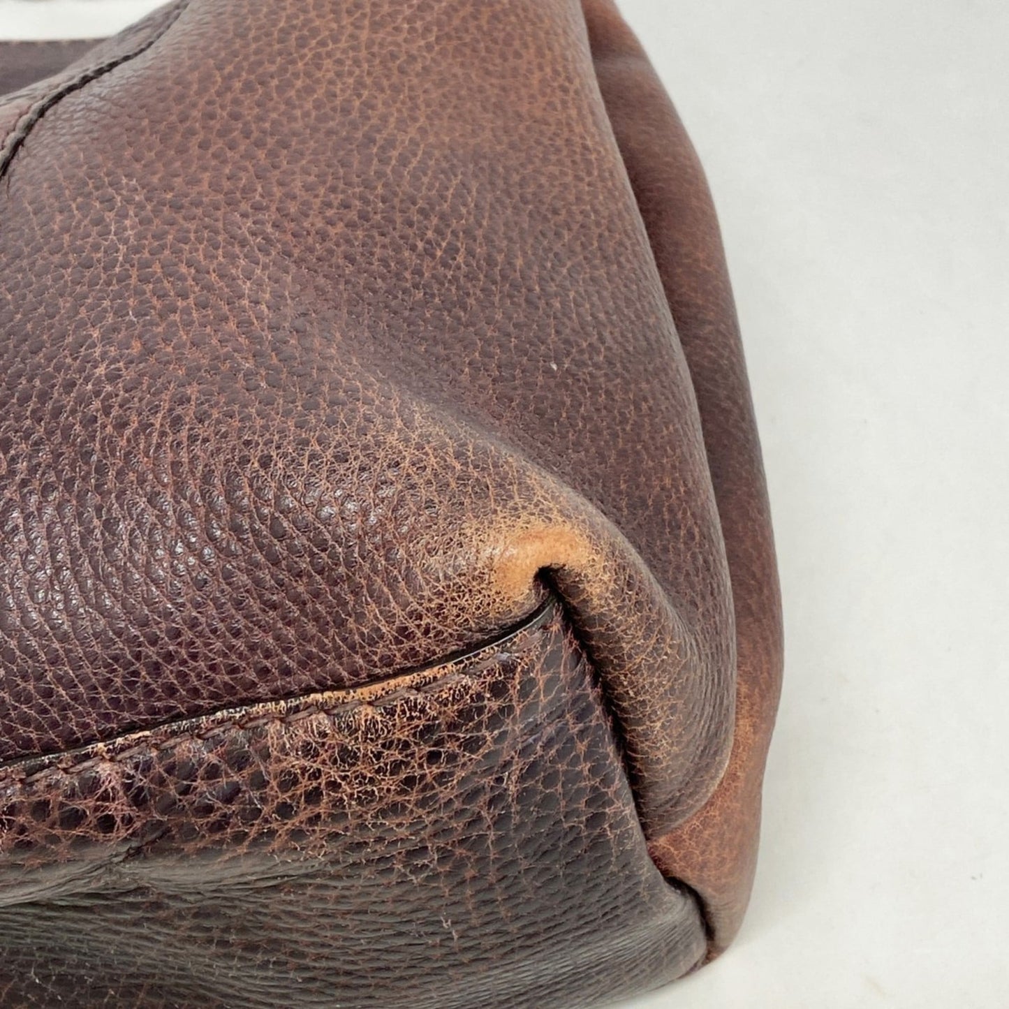 Gucci Brown Leather Tote Bag ( )