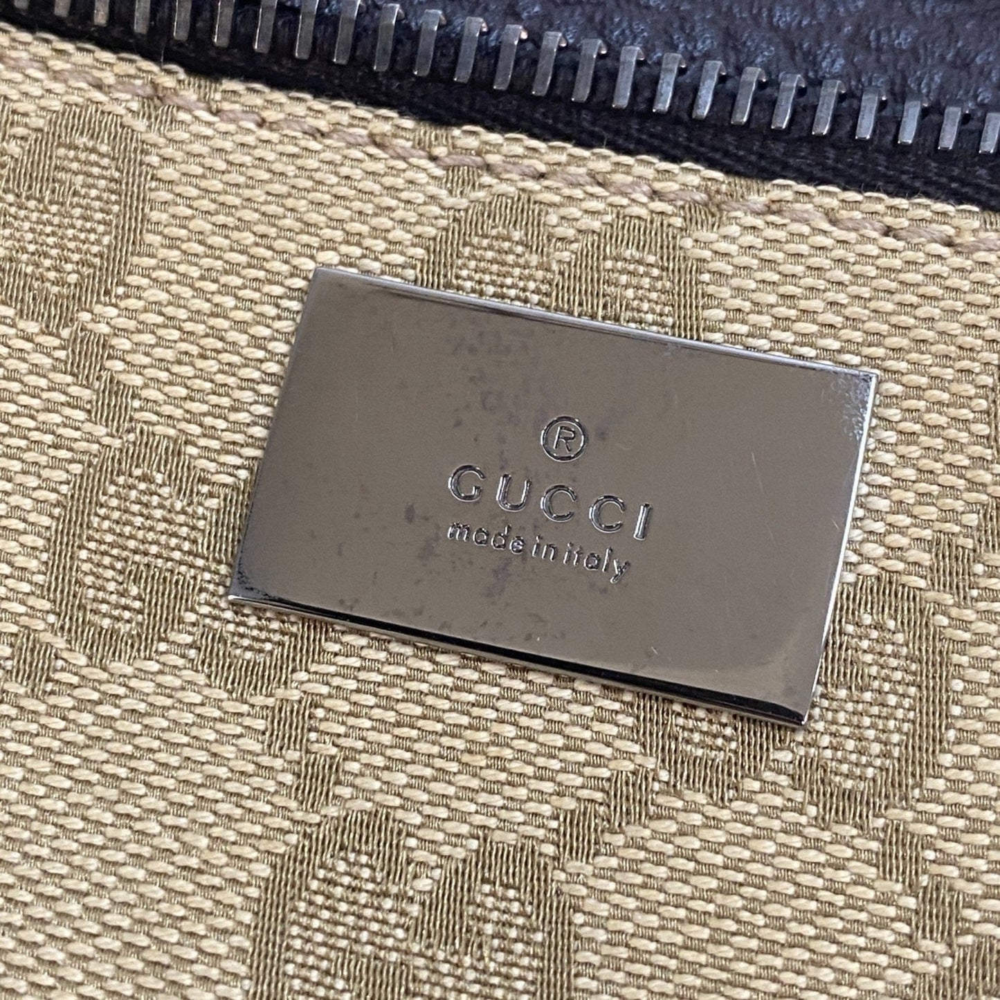 Gucci Brown Canvas Leather Pouch Sling Bag ( )