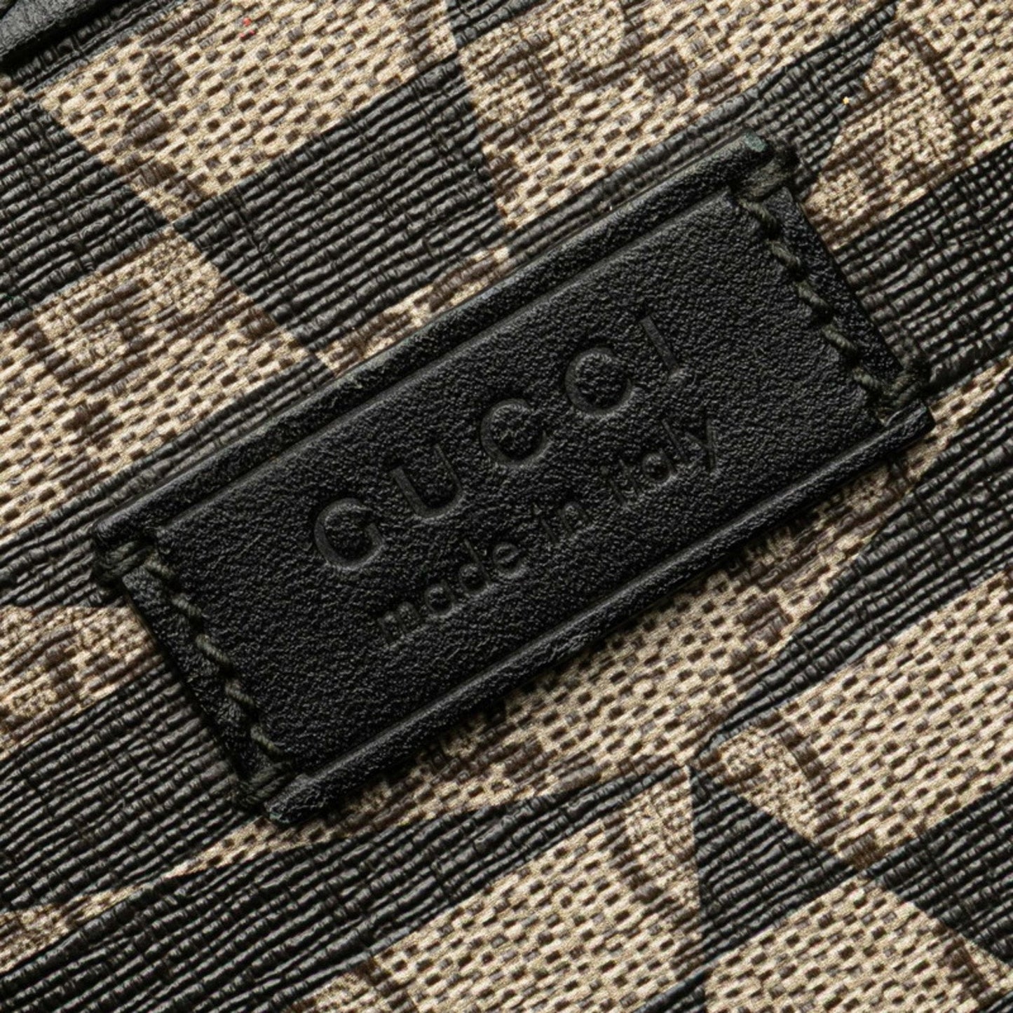 Gucci Beige Black Pvc Leather Shoulder Bag Tote Bag ( )