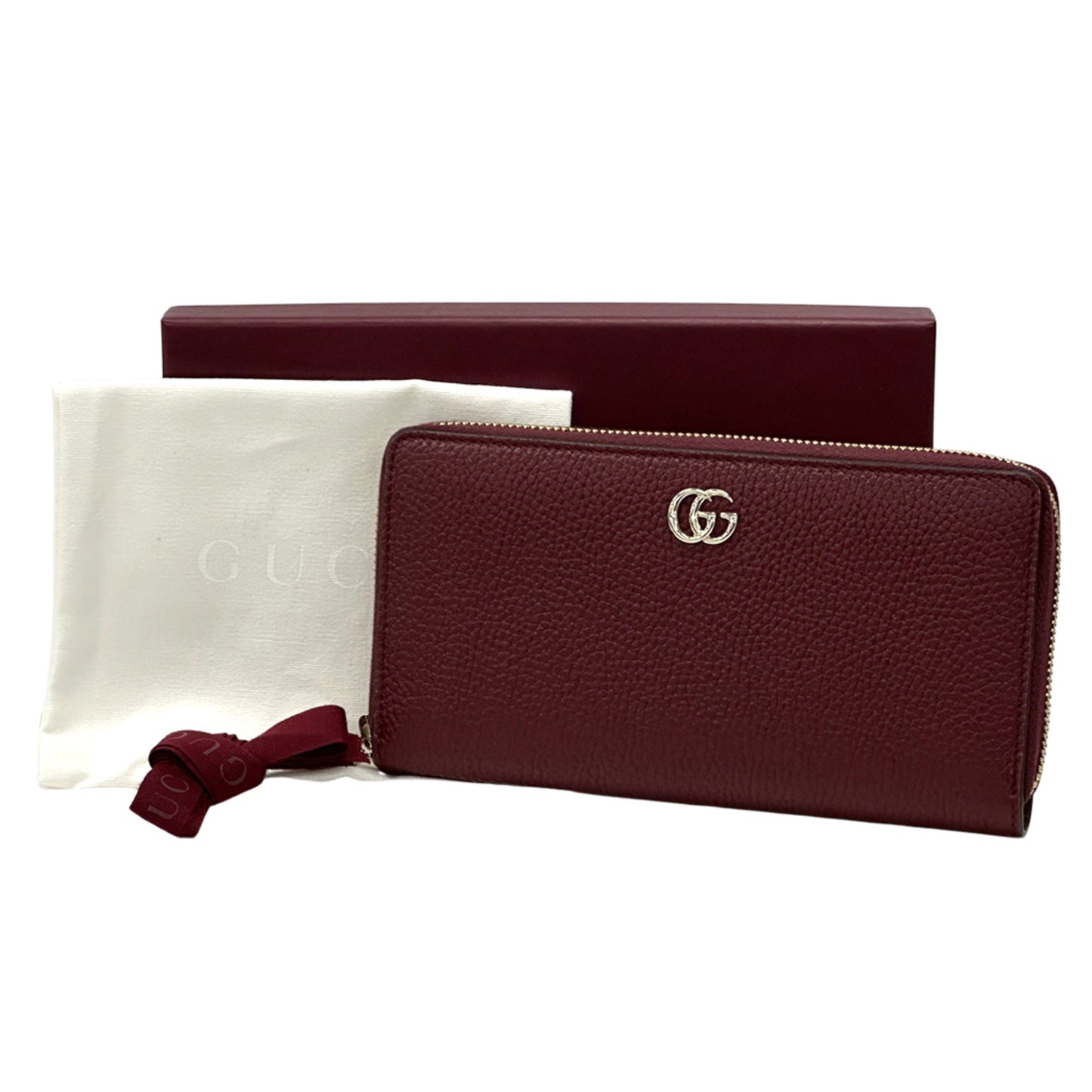 Gucci Bamboo Bordeaux Leather Long Wallet (Bi-Fold) ( )