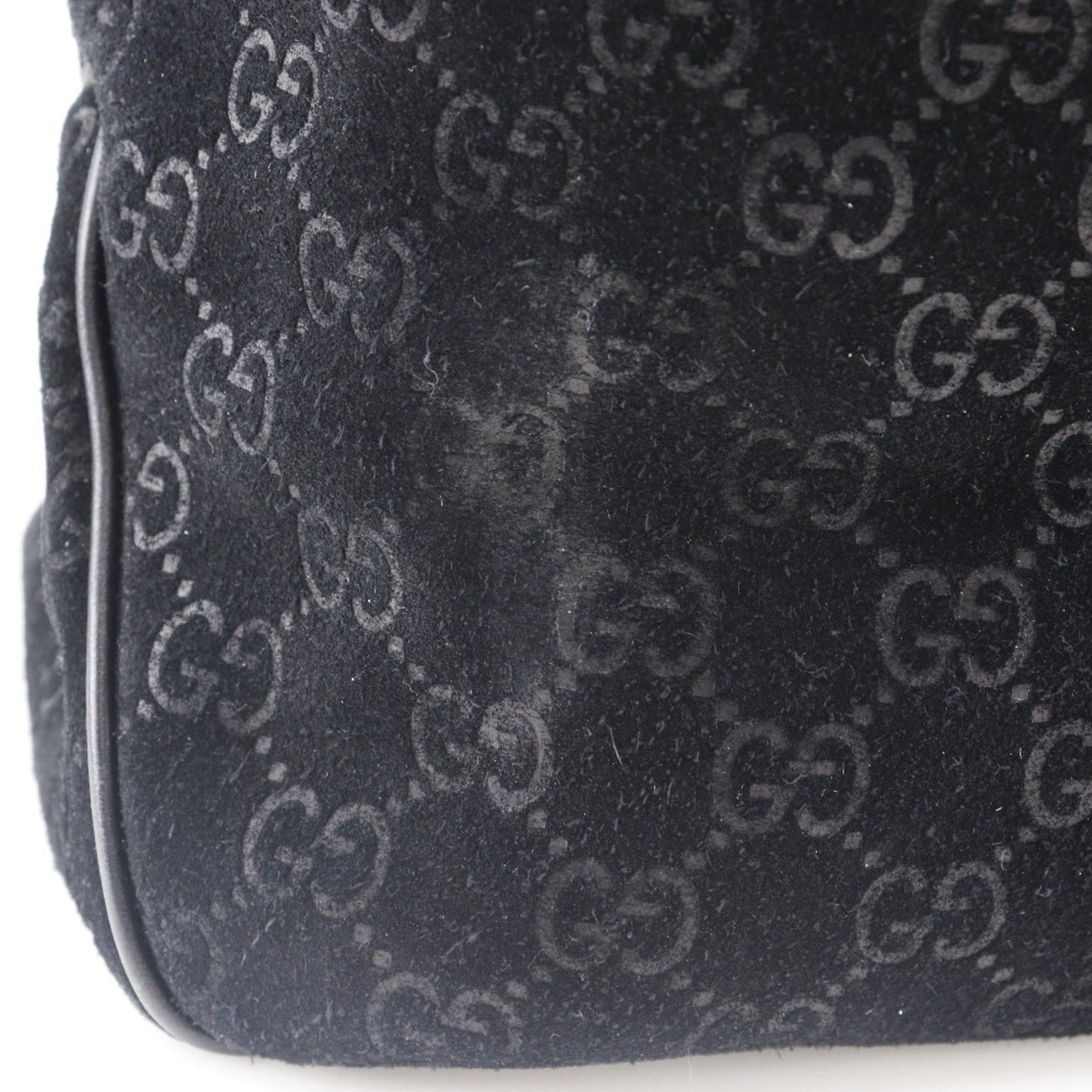 Gucci Black Suede Tote Bag ( )