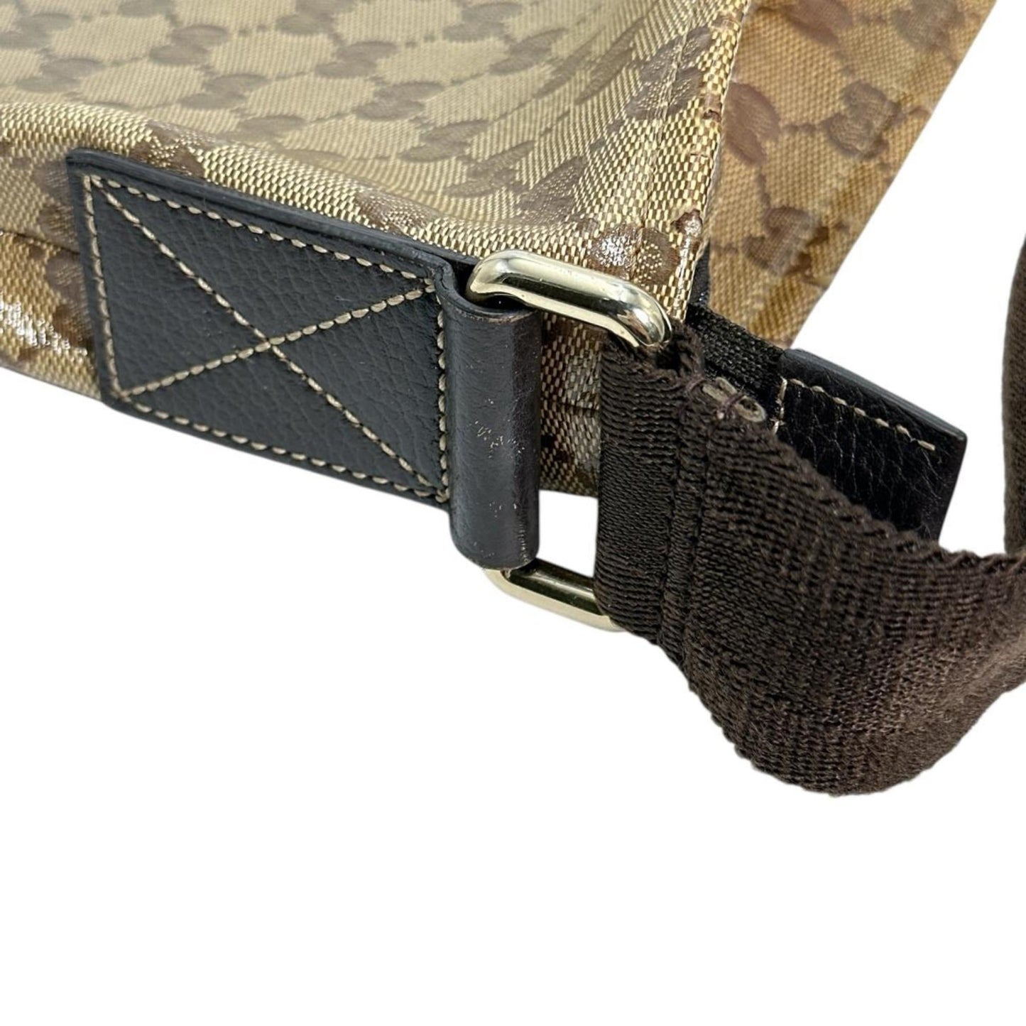 Gucci Brown Coated Canvas Pvc Shoulder Bag ( )