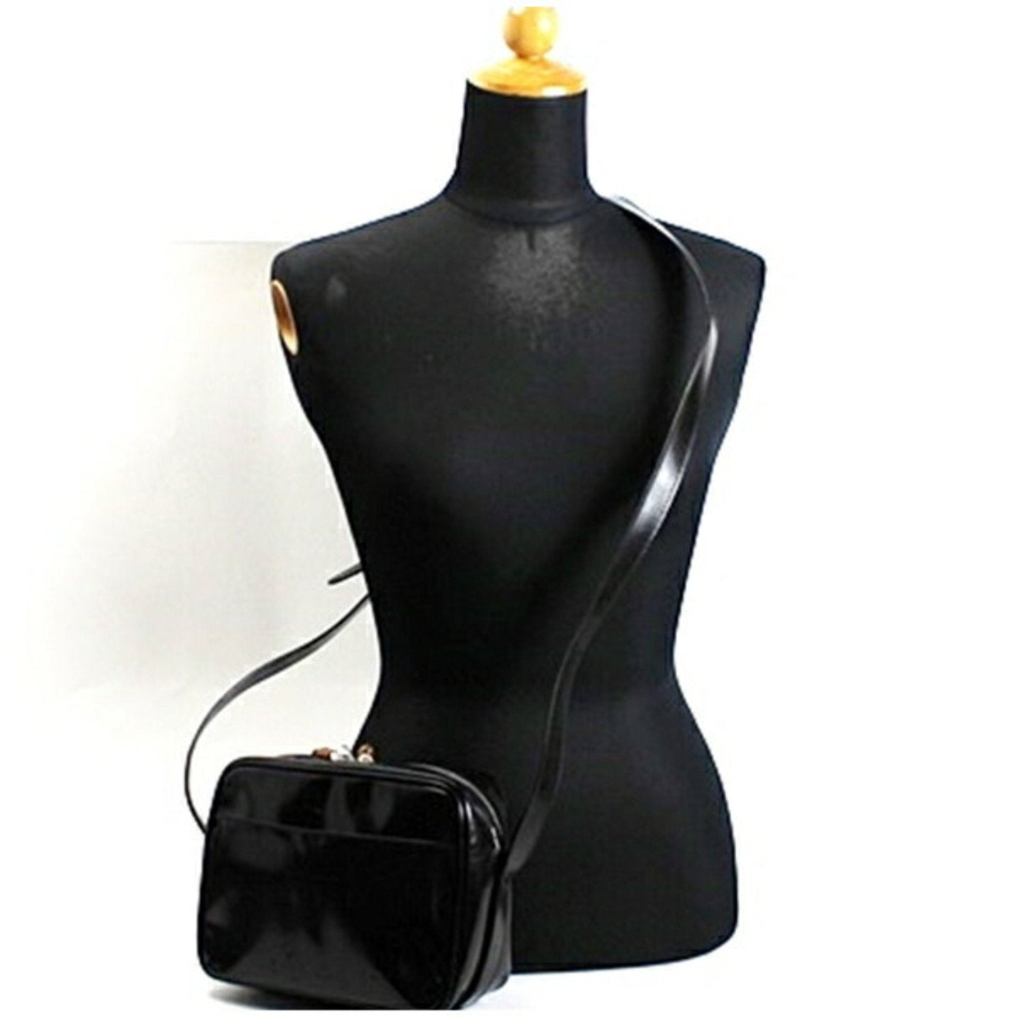 Gucci Black Gray Leather Shoulder Bag ( )
