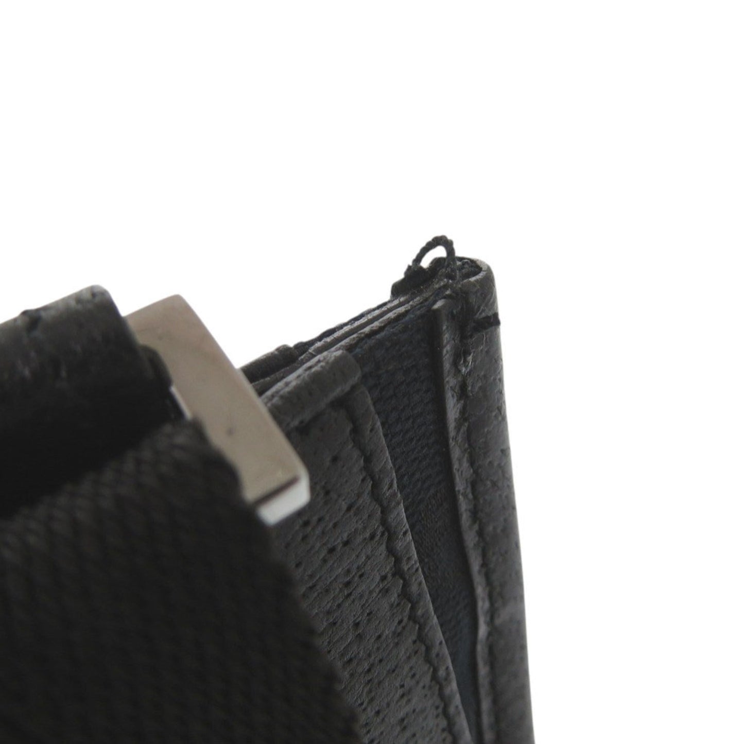 Gucci Black Gg Canvas Leather Shoulder Bag ( )
