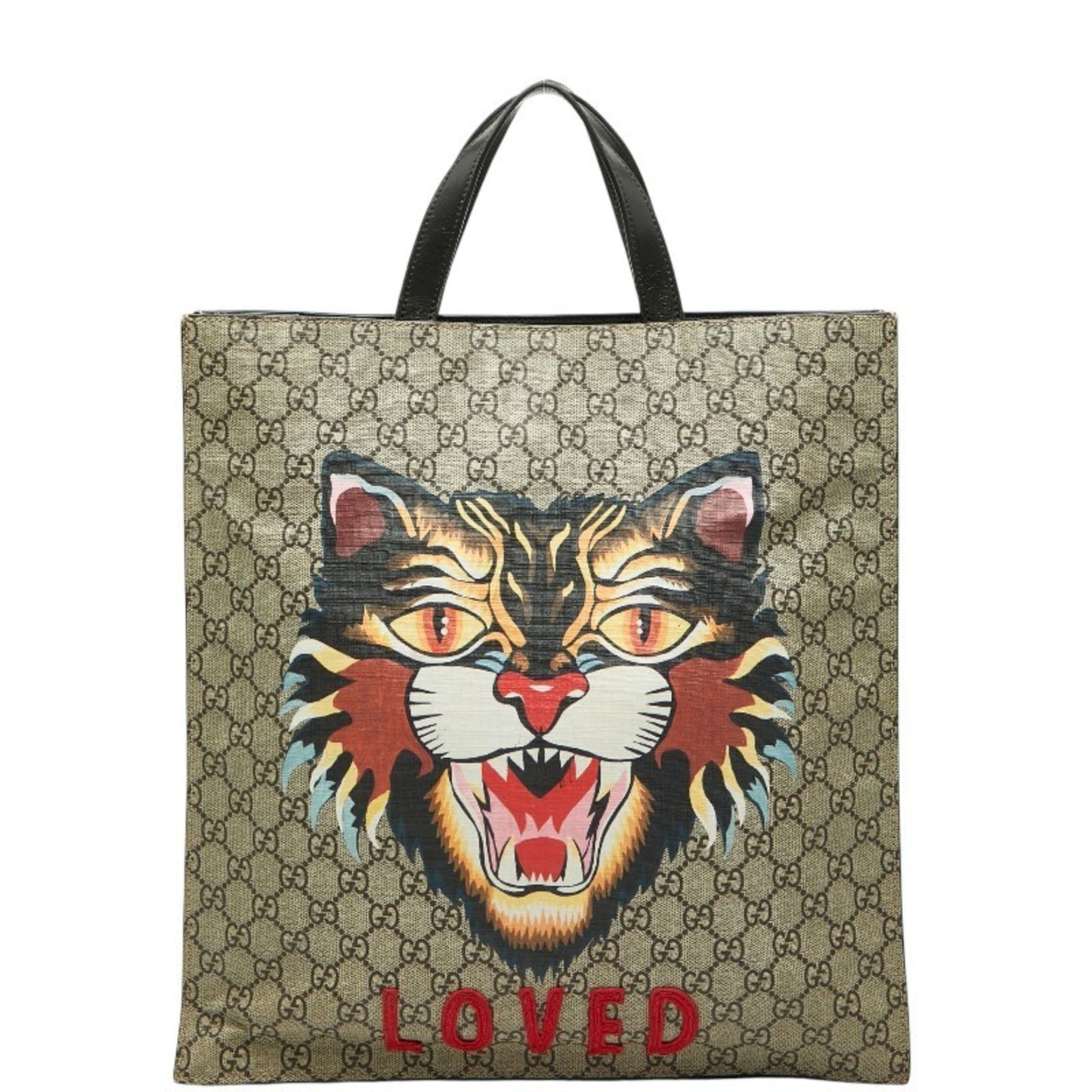 Gucci Beige Pvc Leather Tote Bag ( )