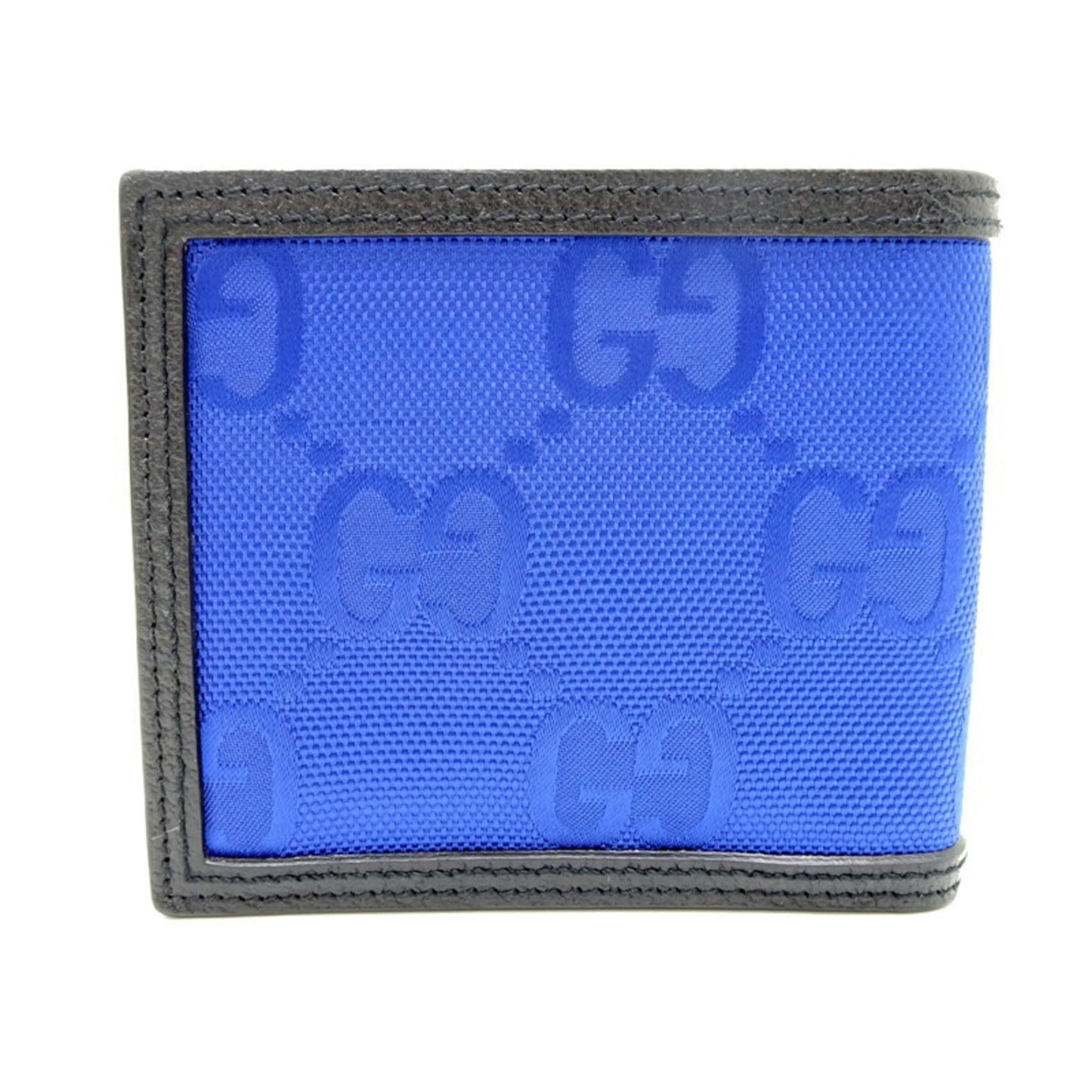 Gucci Black Blue Nylon Leather Wallet (Bi-Fold) ( )