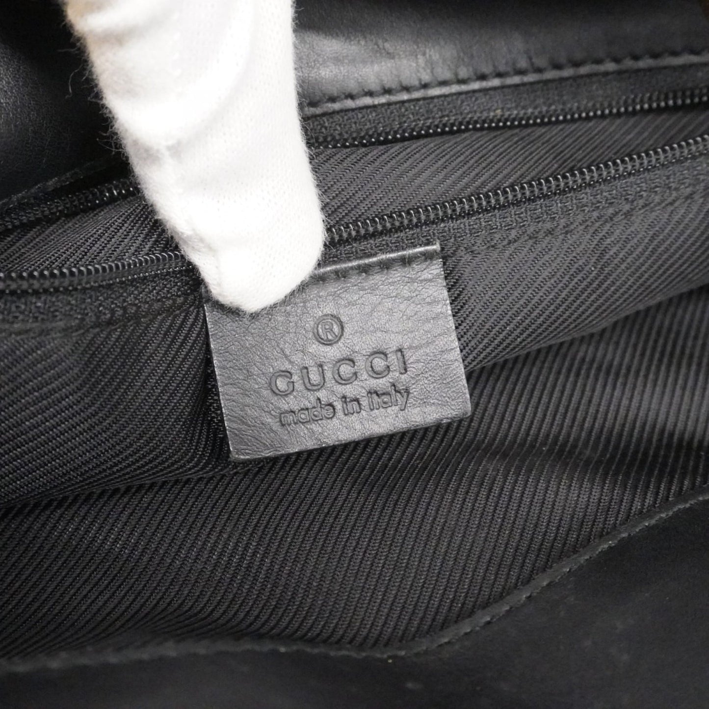 Gucci Black Canvas Tote Bag ( )