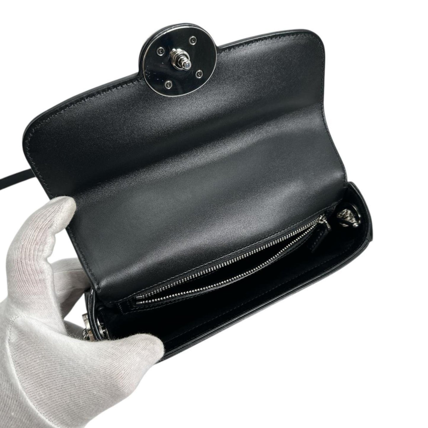 Gucci Black Leather Shoulder Bag ( )