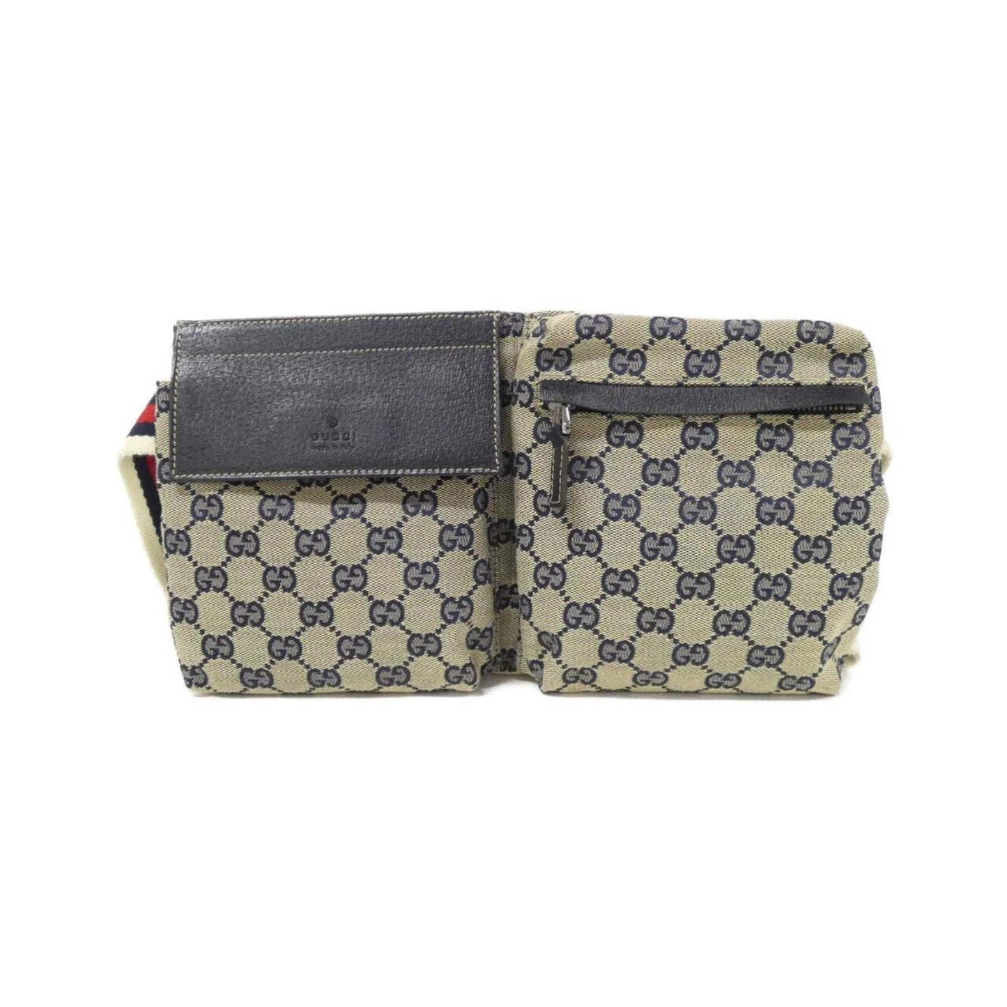 Gucci Beige Navy Gg Canvas Fanny Pack ( )