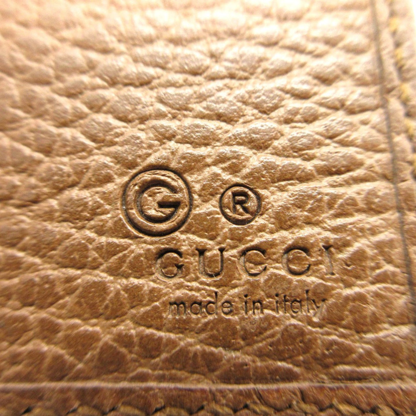 Gucci Beige Brown Gg Canvas Leather Long Wallet (Bi-Fold) ( )