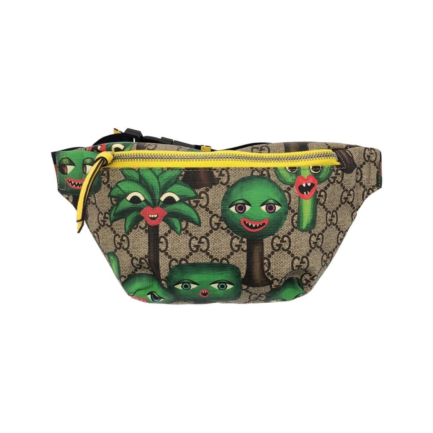 Gucci Beige Green Yellow Gg Supreme Fanny Pack ( )