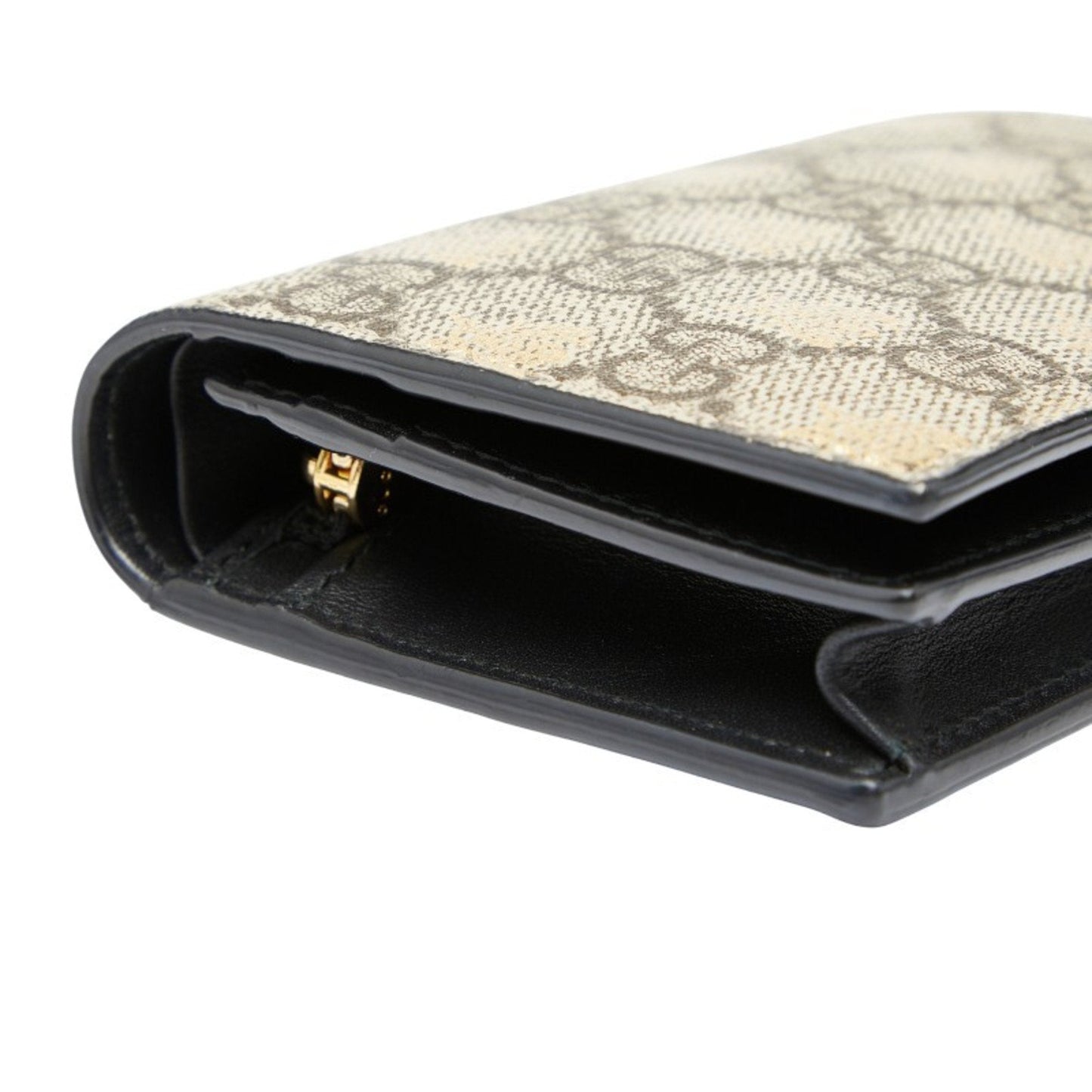 Gucci Gold Beige Brown Pvc Wallet (Bi-Fold) ( )