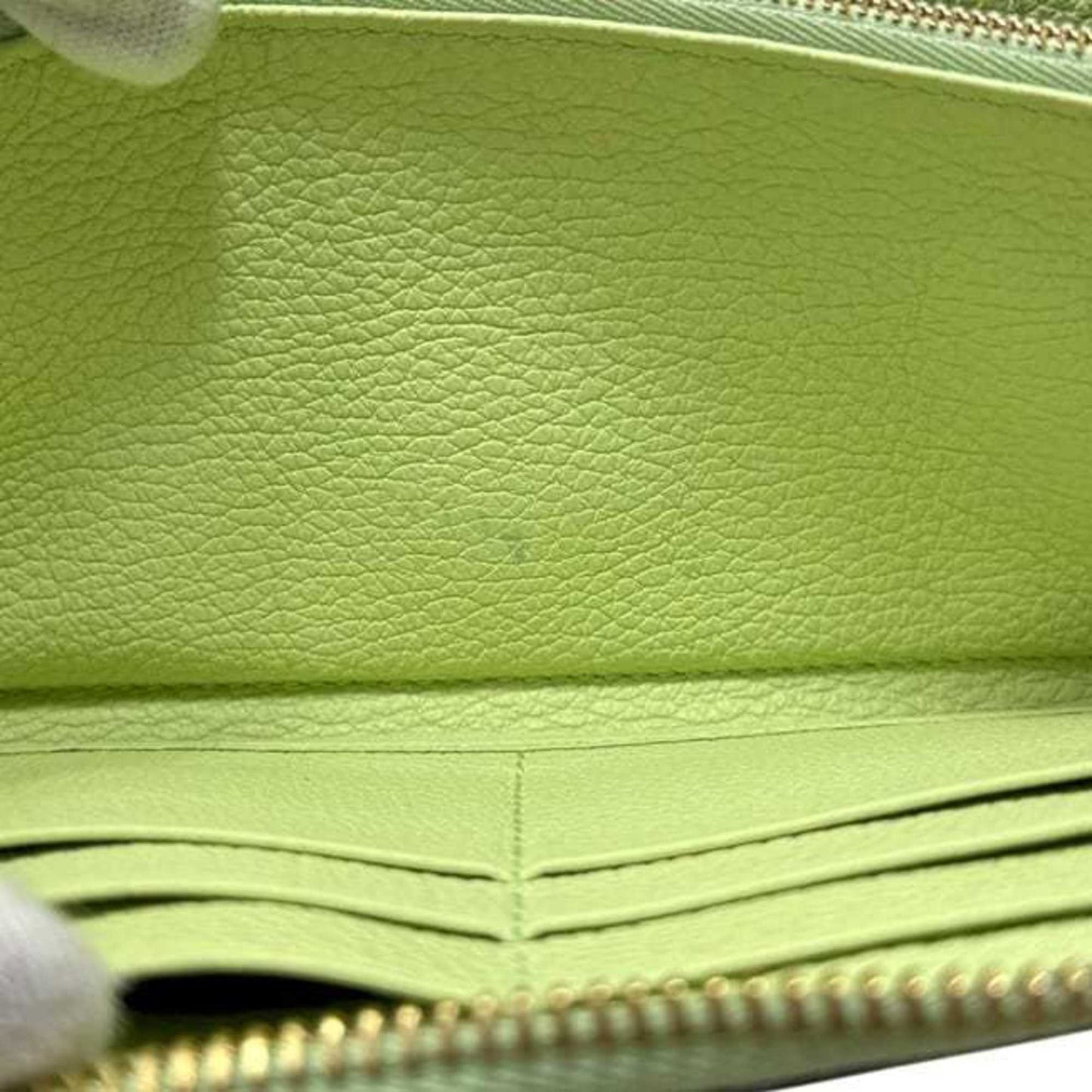 Gucci Light Green Leather Long Wallet (Bi-Fold) ( )