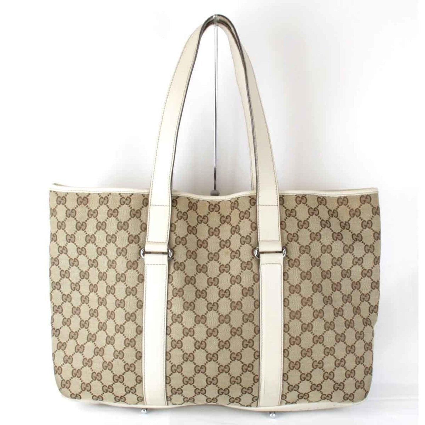 Gucci Beige Gg Canvas Tote Bag ( )