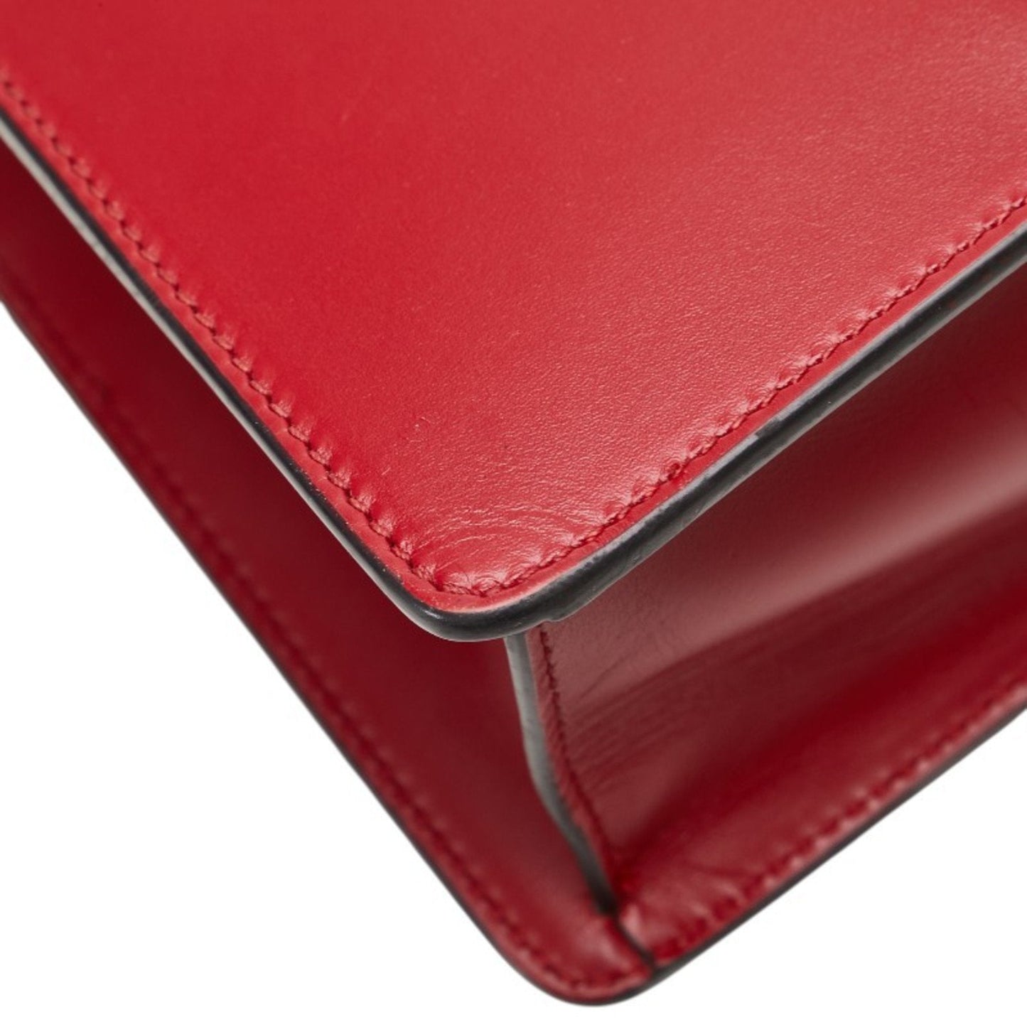 Gucci Navy Red Color Leather Shoulder Bag ( )