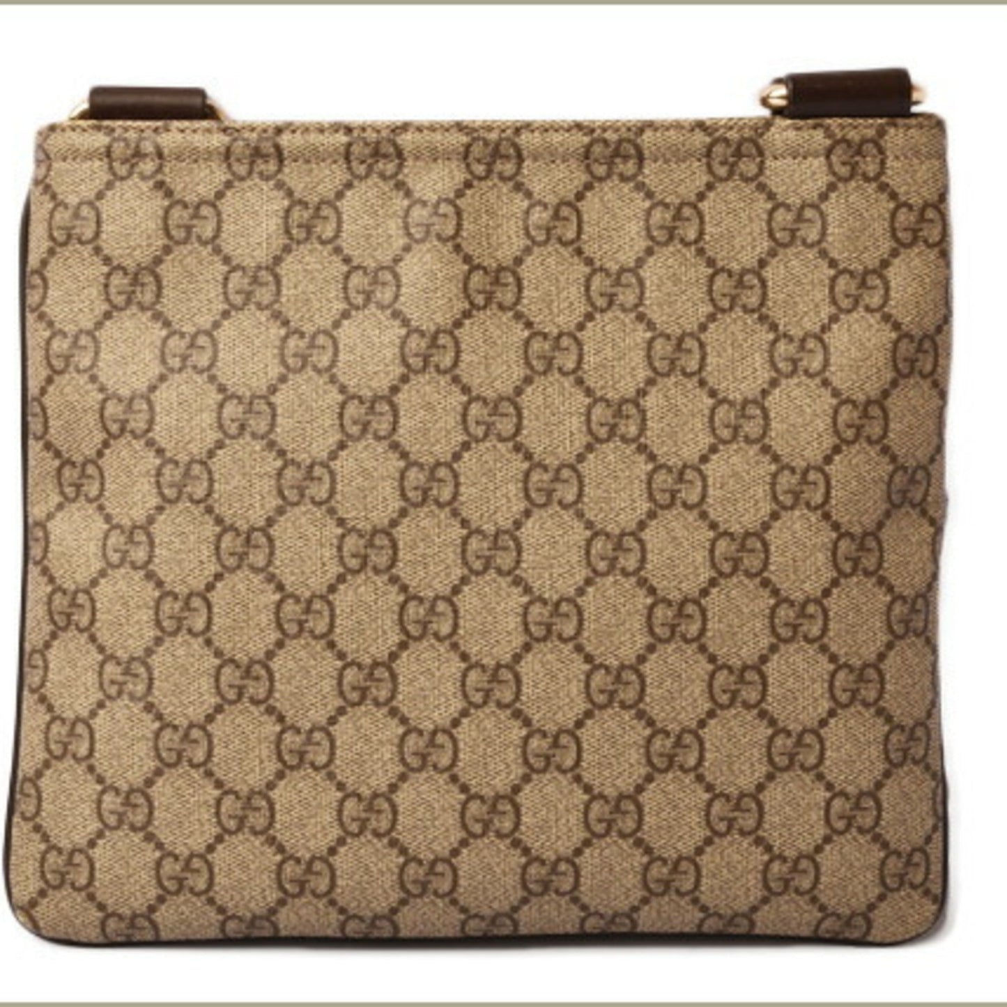Gucci Beige Brown Gg Supreme Coated Canvas Messenger Bag Shoulder Bag ( )