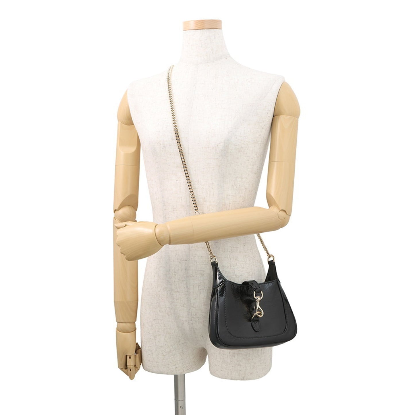 Gucci Black Patent Leather Shoulder Bag ( )