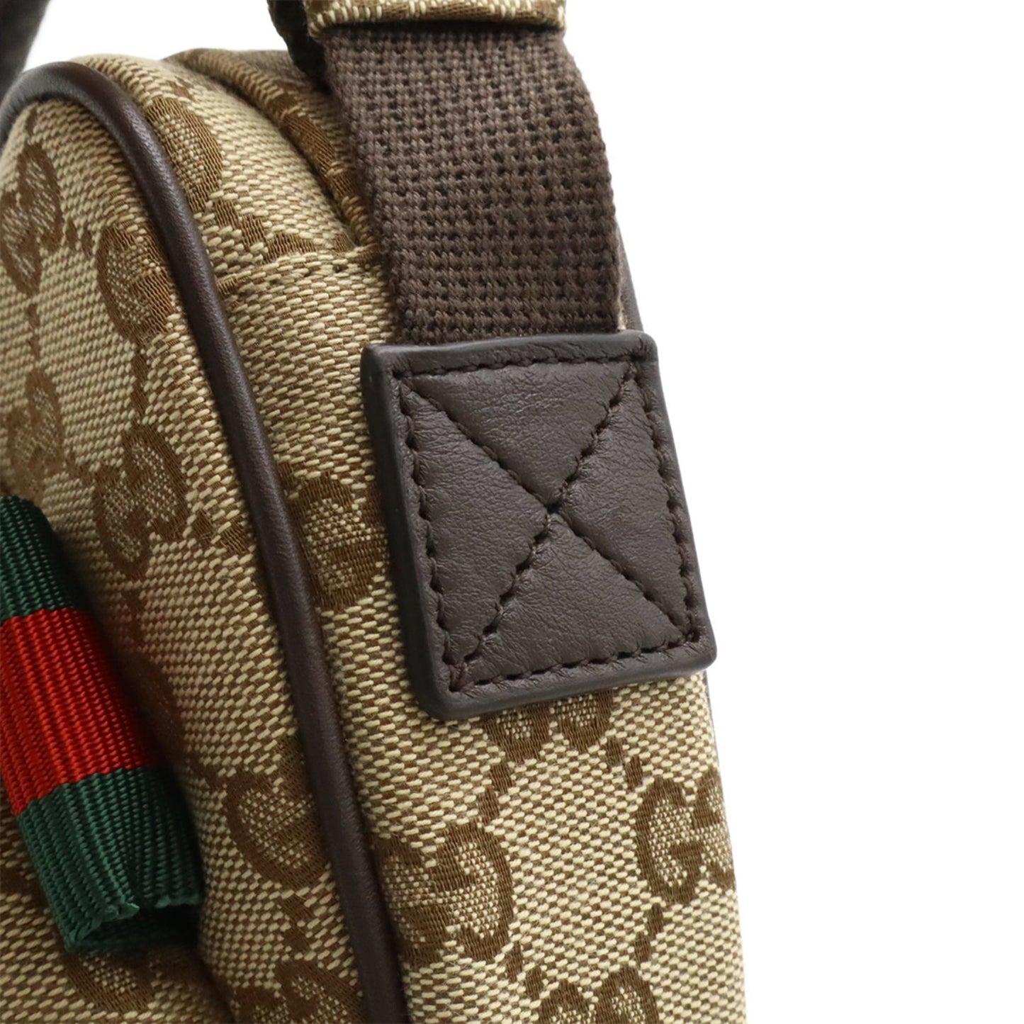 Gucci Beige Dark Brown Canvas Fanny Pack ( )