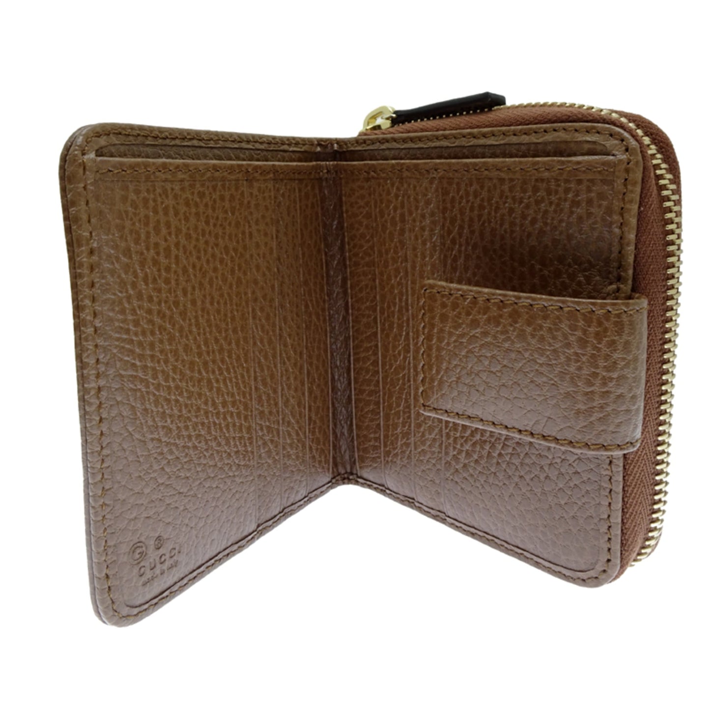 Gucci Beige Brown Gg Canvas Leather Wallet (Bi-Fold) ( )