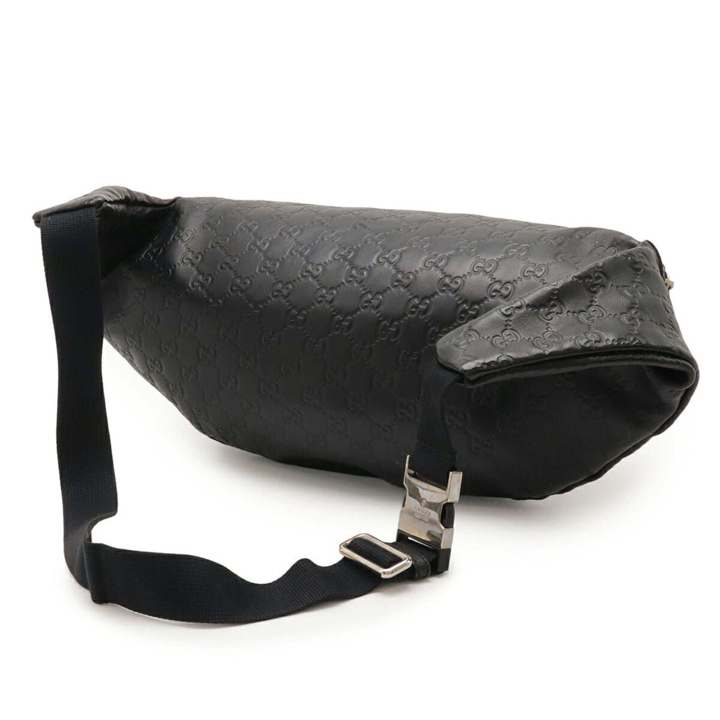 Gucci Black Rubber Leather Fanny Pack ( )