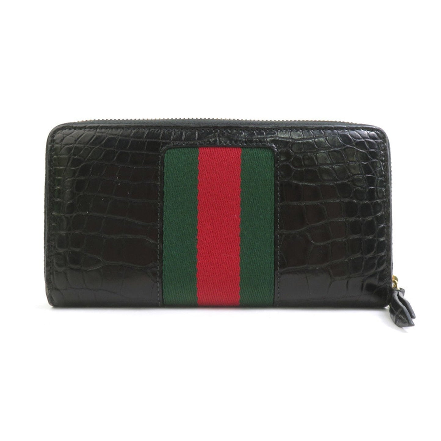 Gucci Black Leather Long Bill Wallet (Bi-Fold) ( )