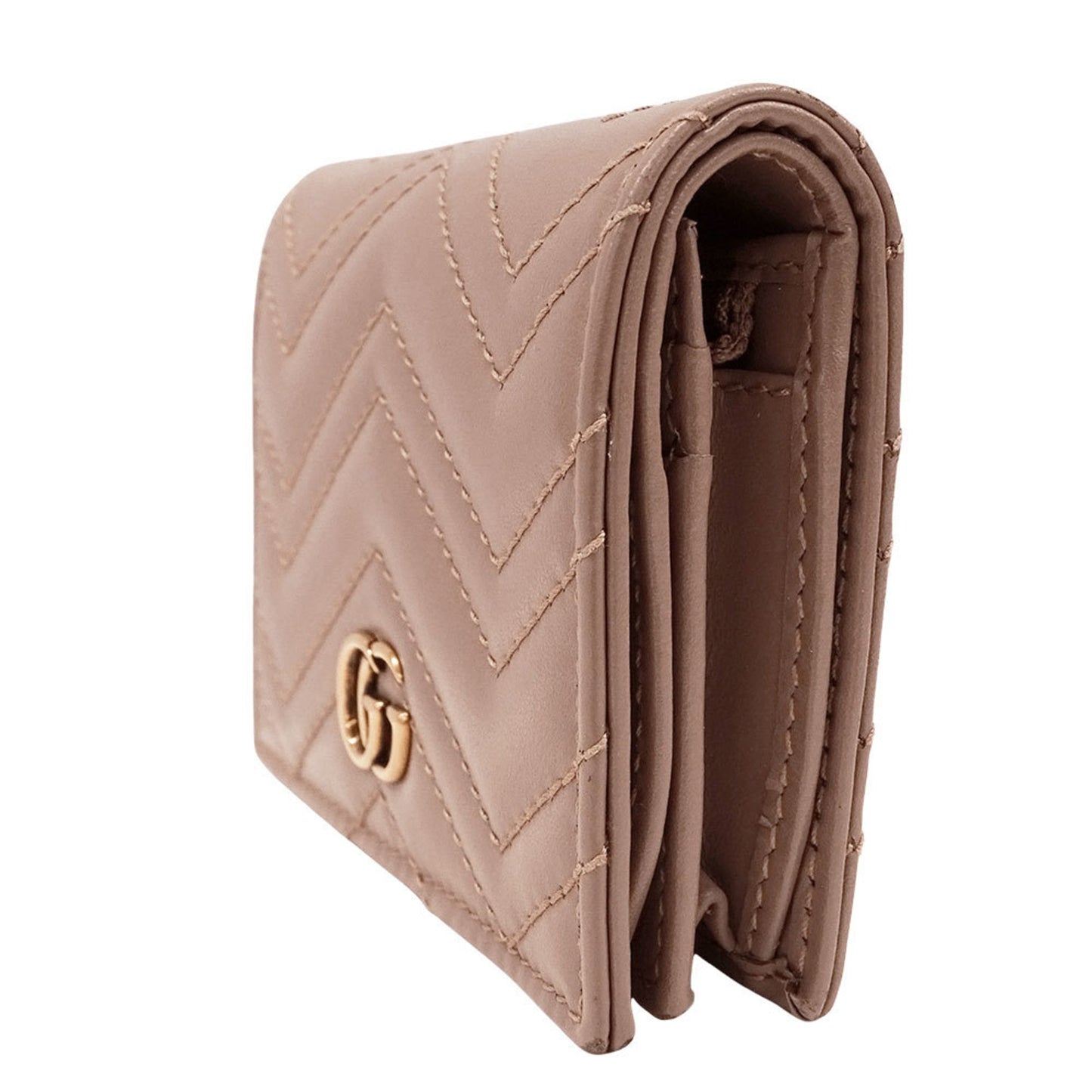 Gucci Pink Beige Leather Wallet (Bi-Fold) ( )