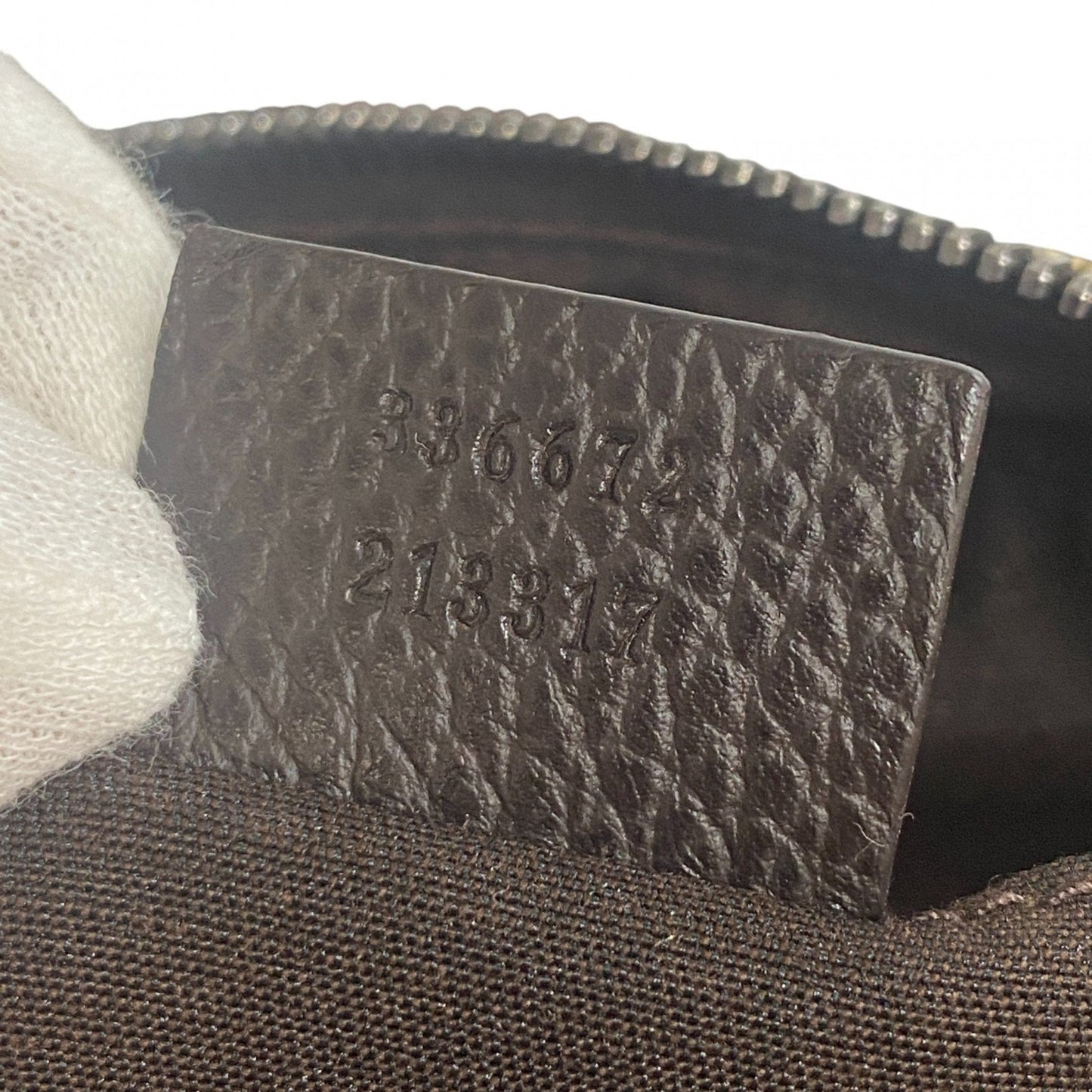 Gucci Brown Canvas Leather Pouch Sling Bag ( )