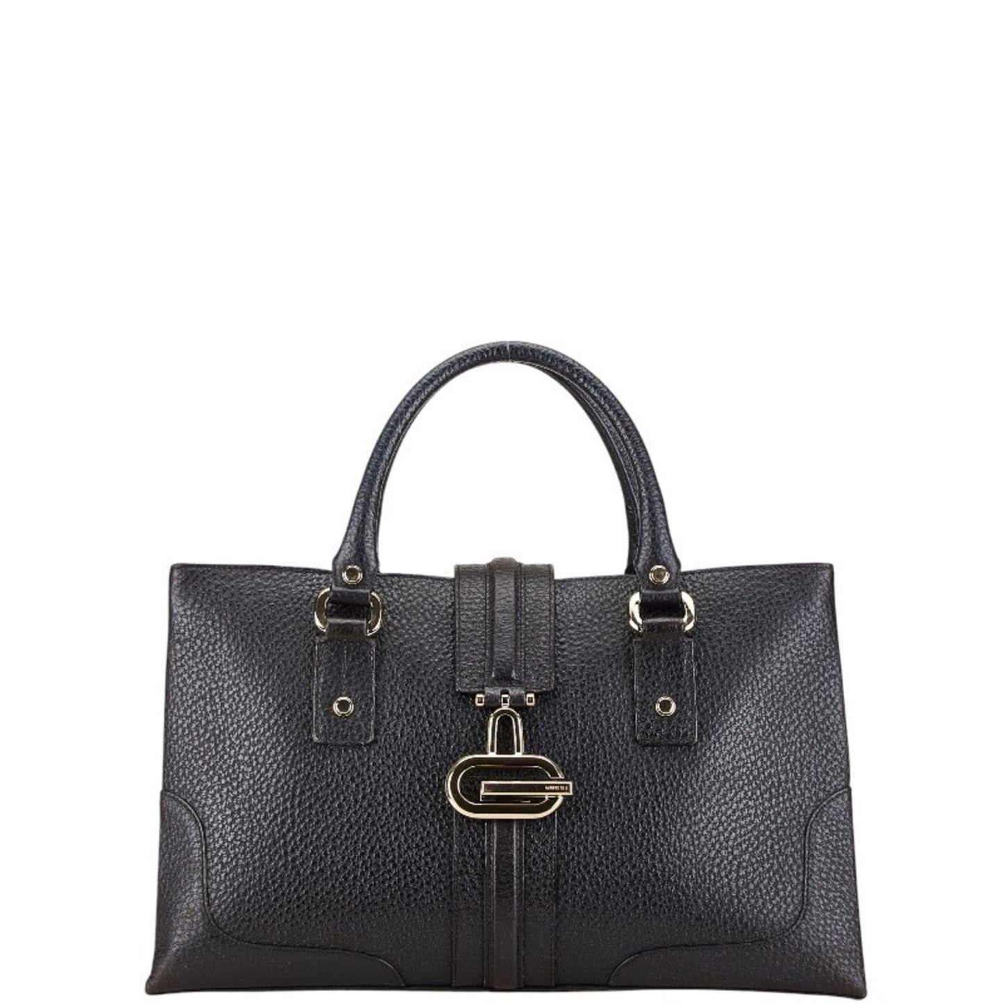Gucci Dark Brown Leather Handbag Tote Bag
