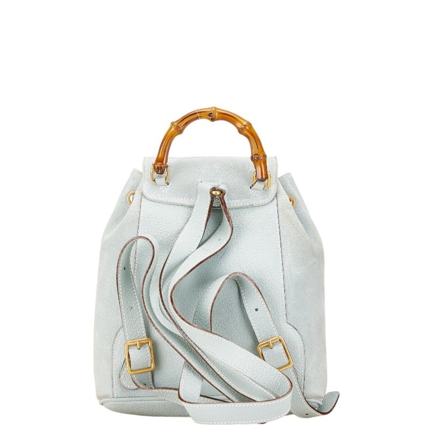 Gucci Light Blue Leather Suede Backpack ( )