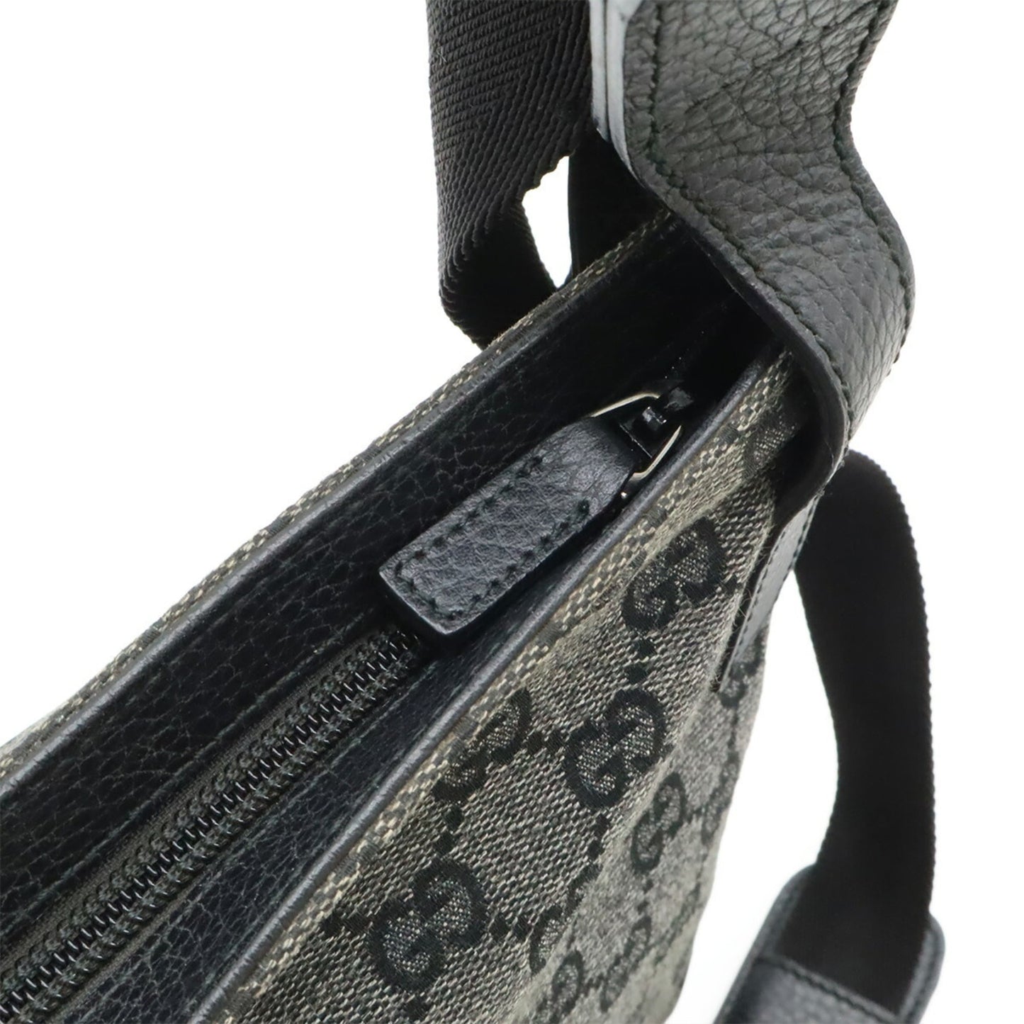 Gucci Dark Gray Gg Canvas Shoulder Bag ( )