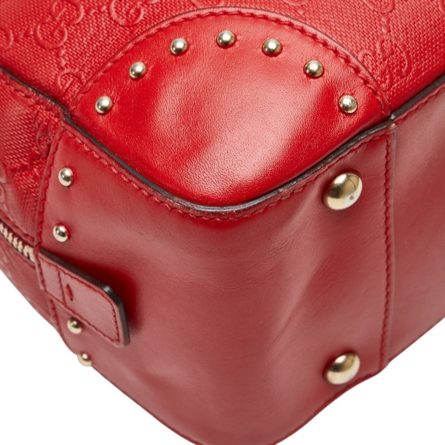 Gucci Red Color Leather Handbag Shoulder Bag ( )
