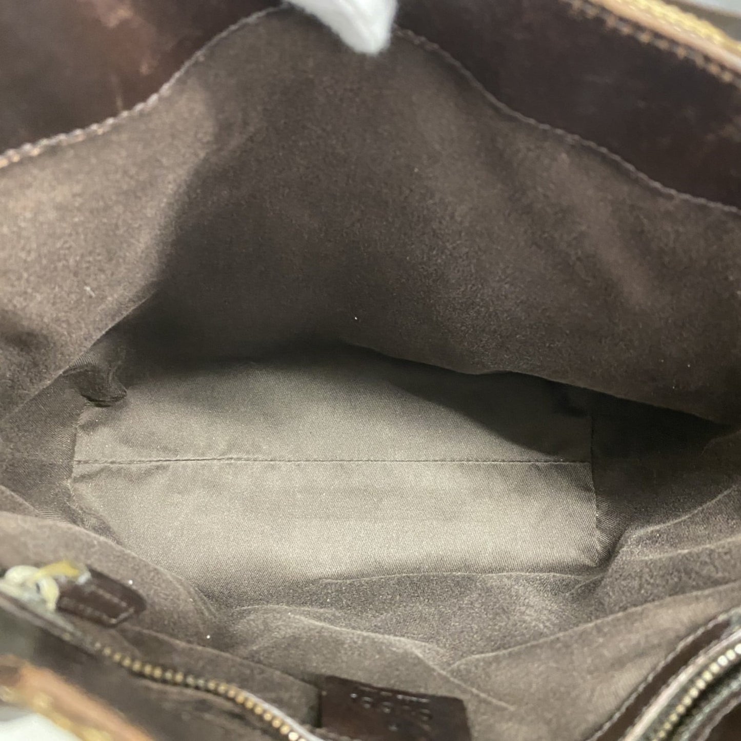 Gucci Beige Brown Canvas Handbag ( )