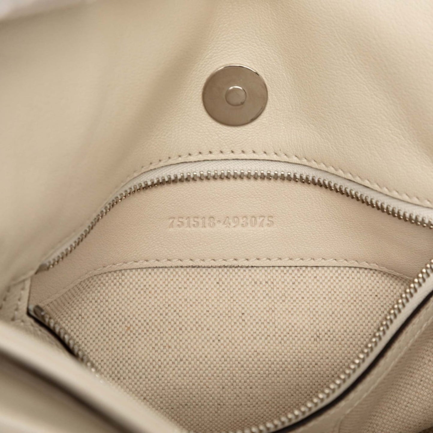 Gucci Off-White Leather Shoulder Bag Tote Bag ( )