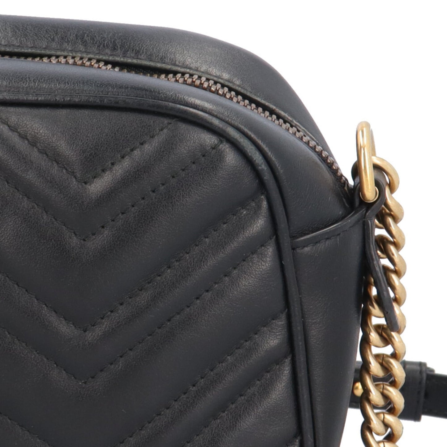 Gucci Gg Marmont Black Leather Shoulder Bag ( )