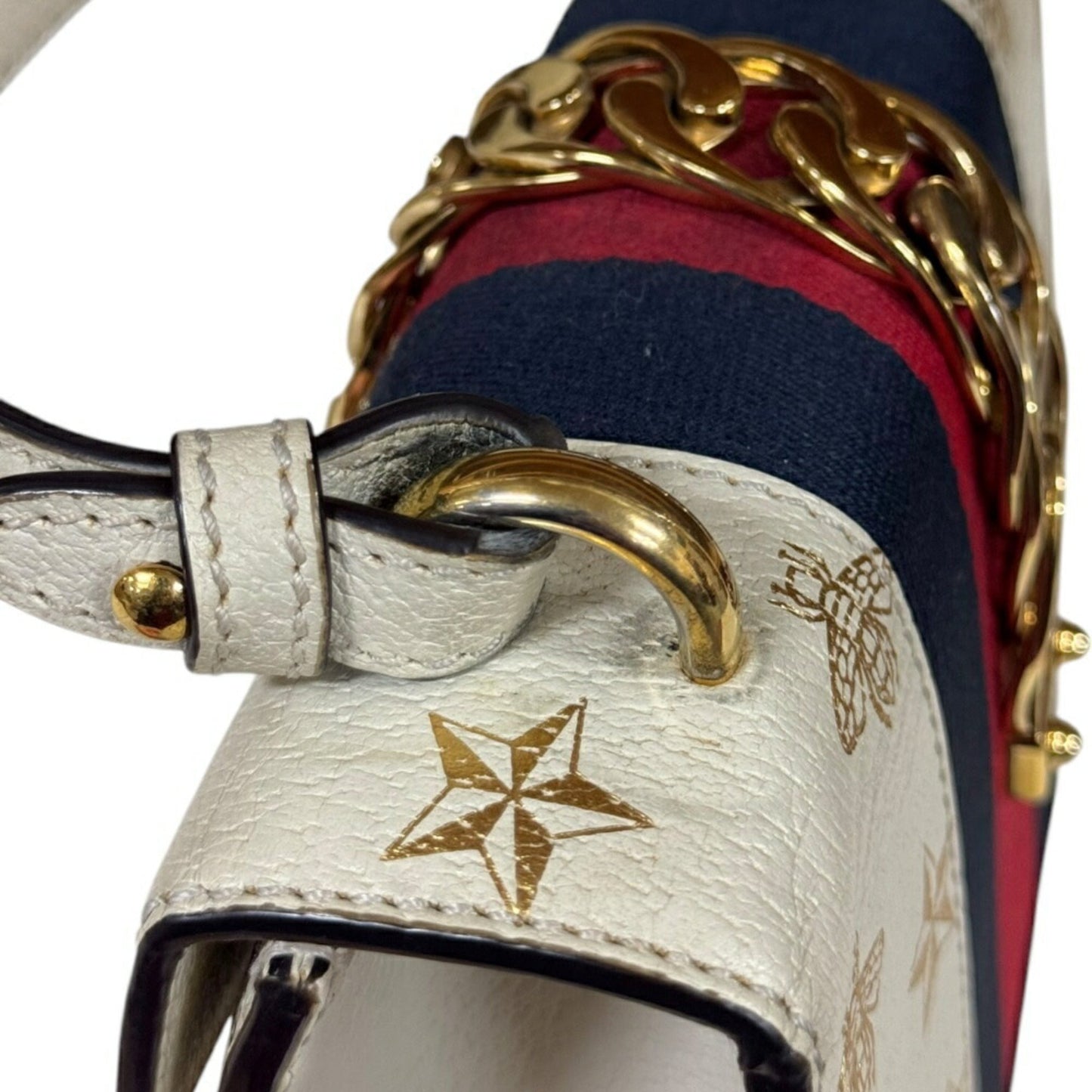 Gucci White Leather Shoulder Bag ( )